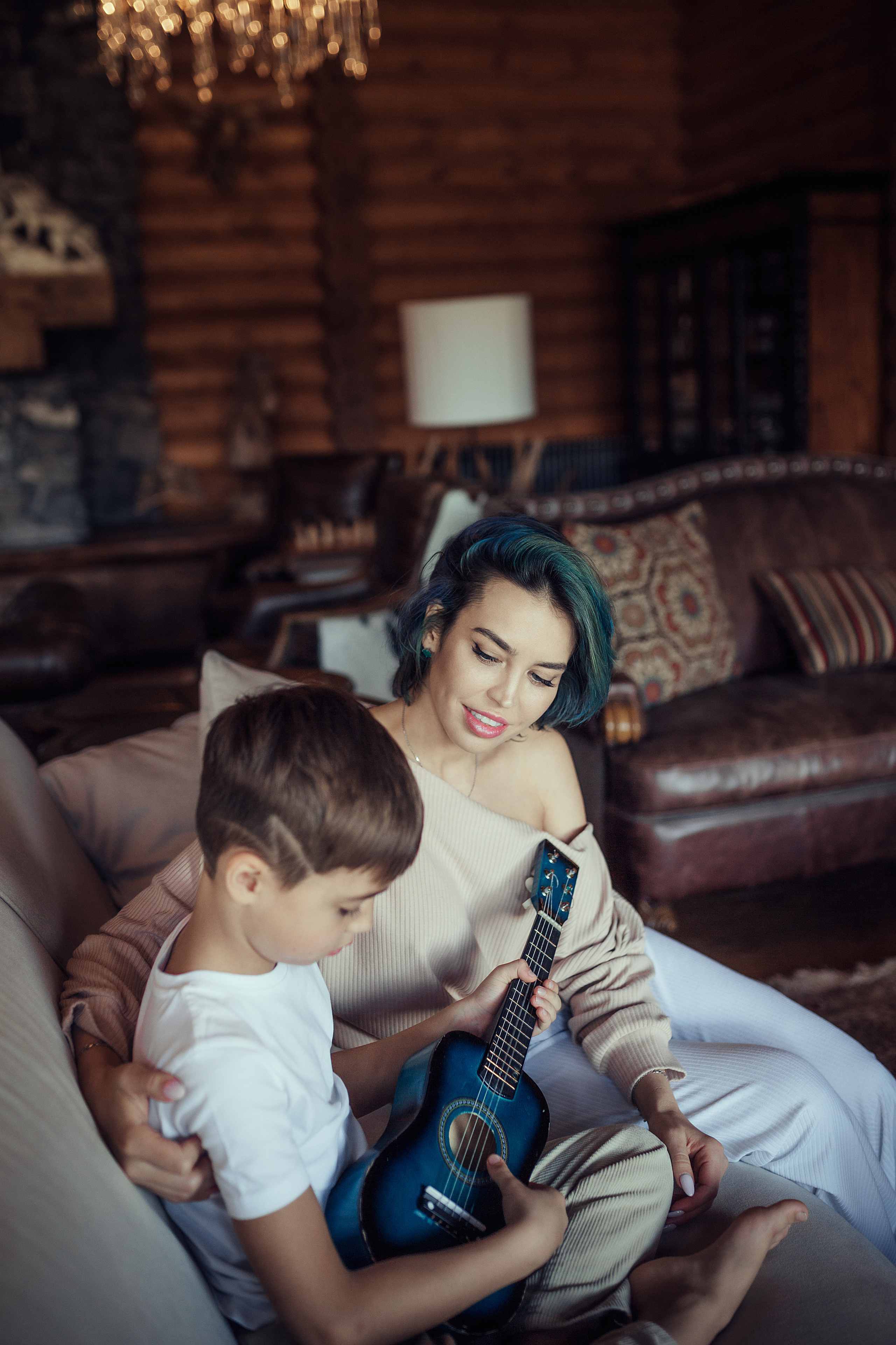 Алина с детьми. Дом. Семейный фотограф в Москве Натали Момот