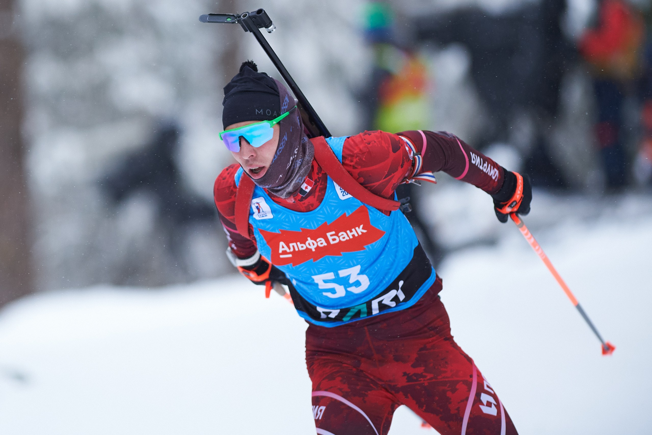 Биатлон. Чемпионат России — 2024/2025, 3-й этап, Ижевск. Спринт. Мужчины. Спортивный репортажный фотограф в Ижевске Сергей Мерзляков