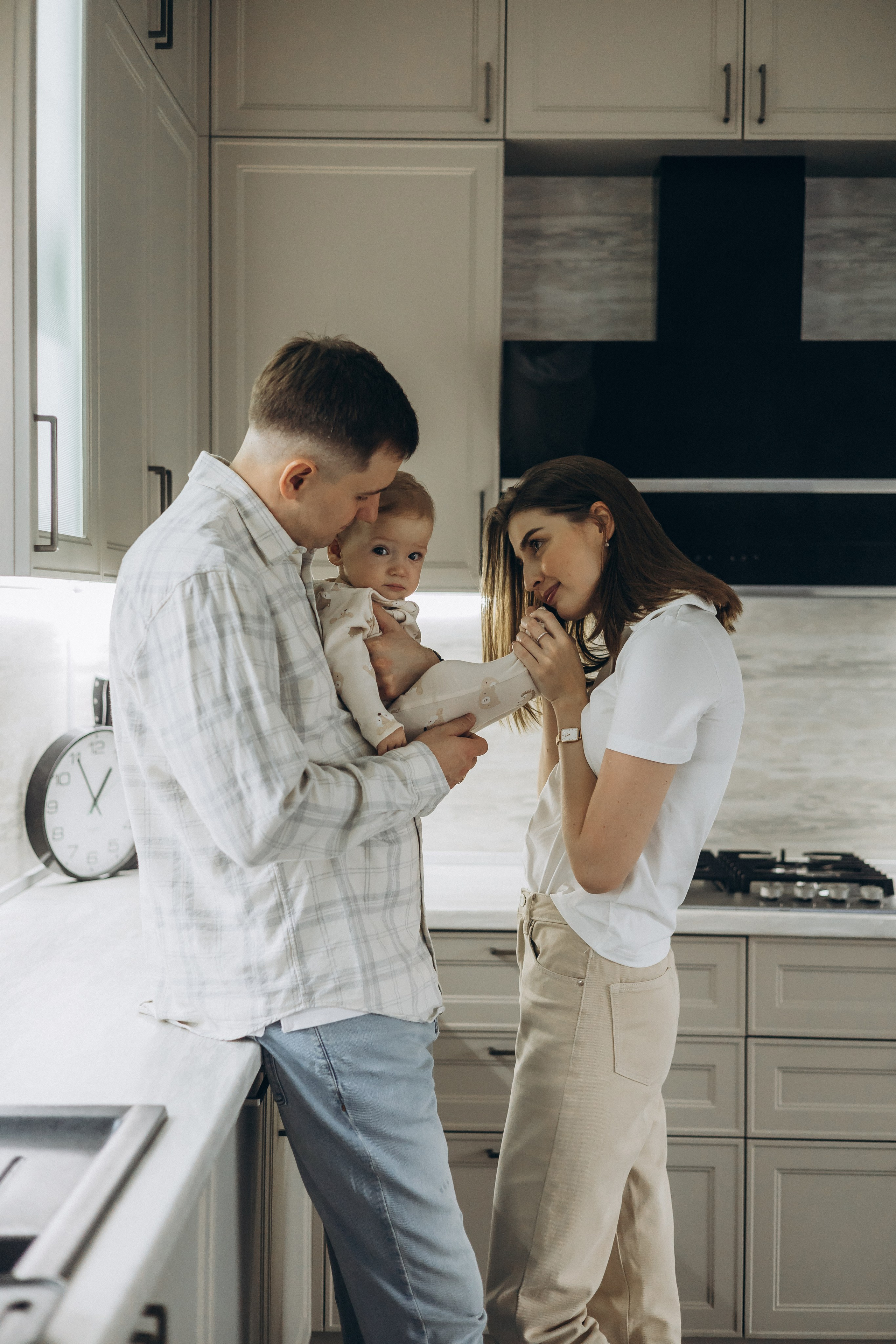 Юлия, Максим и малыш Ефим. Семейный, домашний, ньюборн фотограф Москва Цветкова Елизавета
