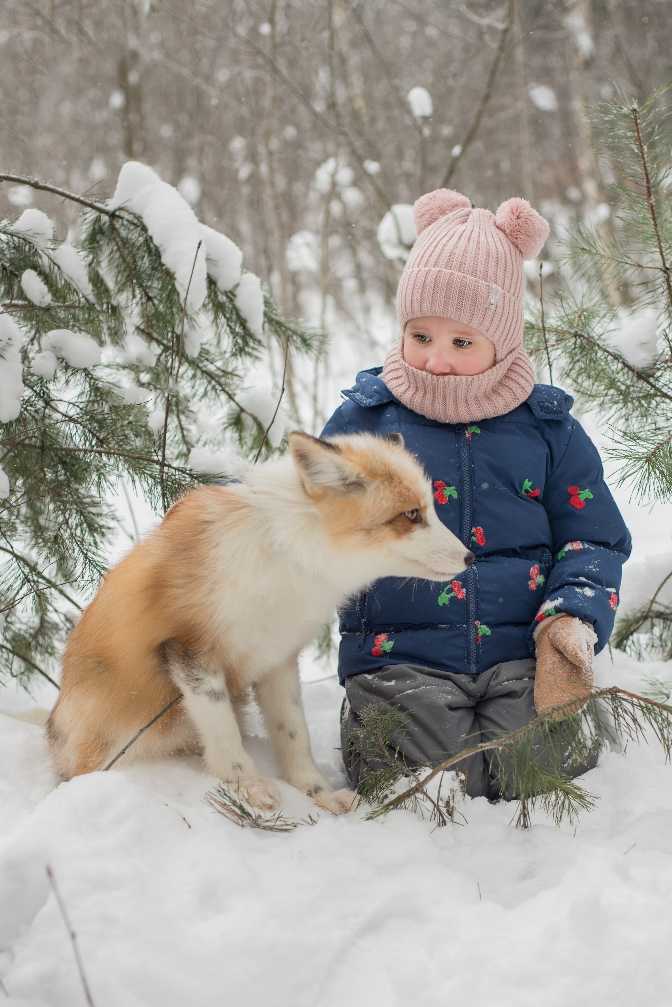 Дети и лис. Фотограф и дизайнер в Москве Екатерина Лобачева