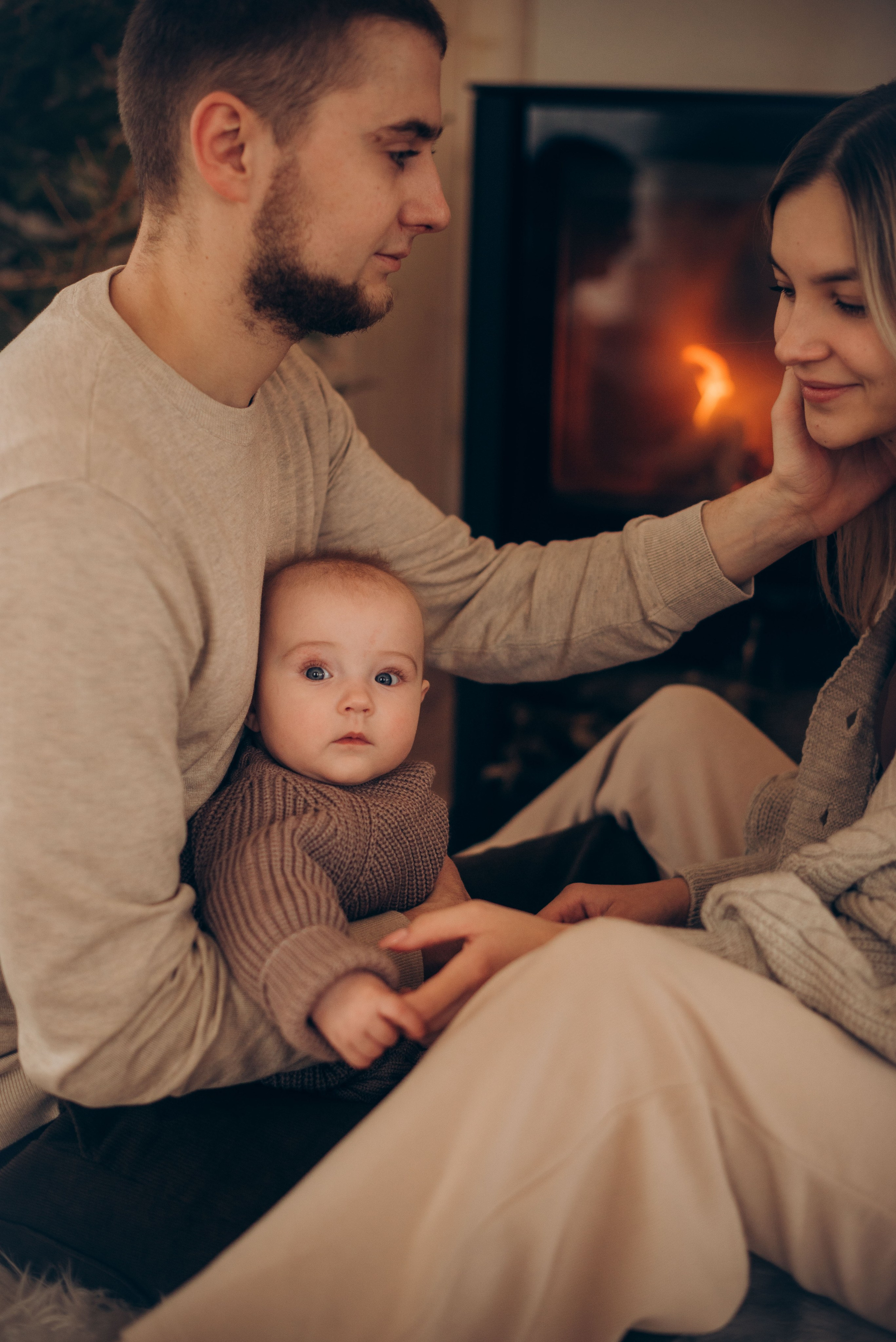 Семейная новогодняя фотосессия в студии. Семейный фотограф в Домодедово и Москве Елена Пичугина