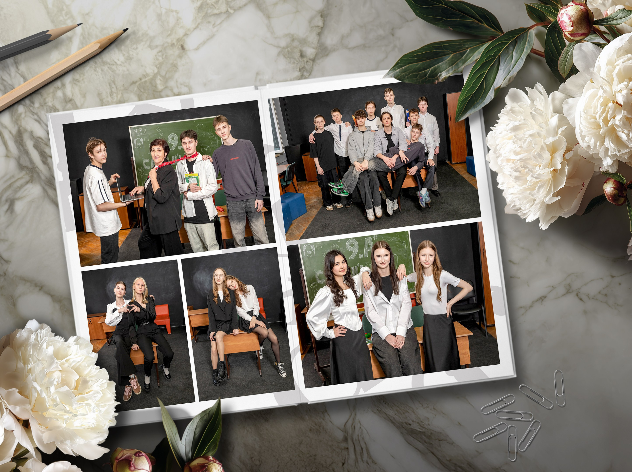 Дизйн черное и белое. Выпускные альбомы в Подольске Москве и МО