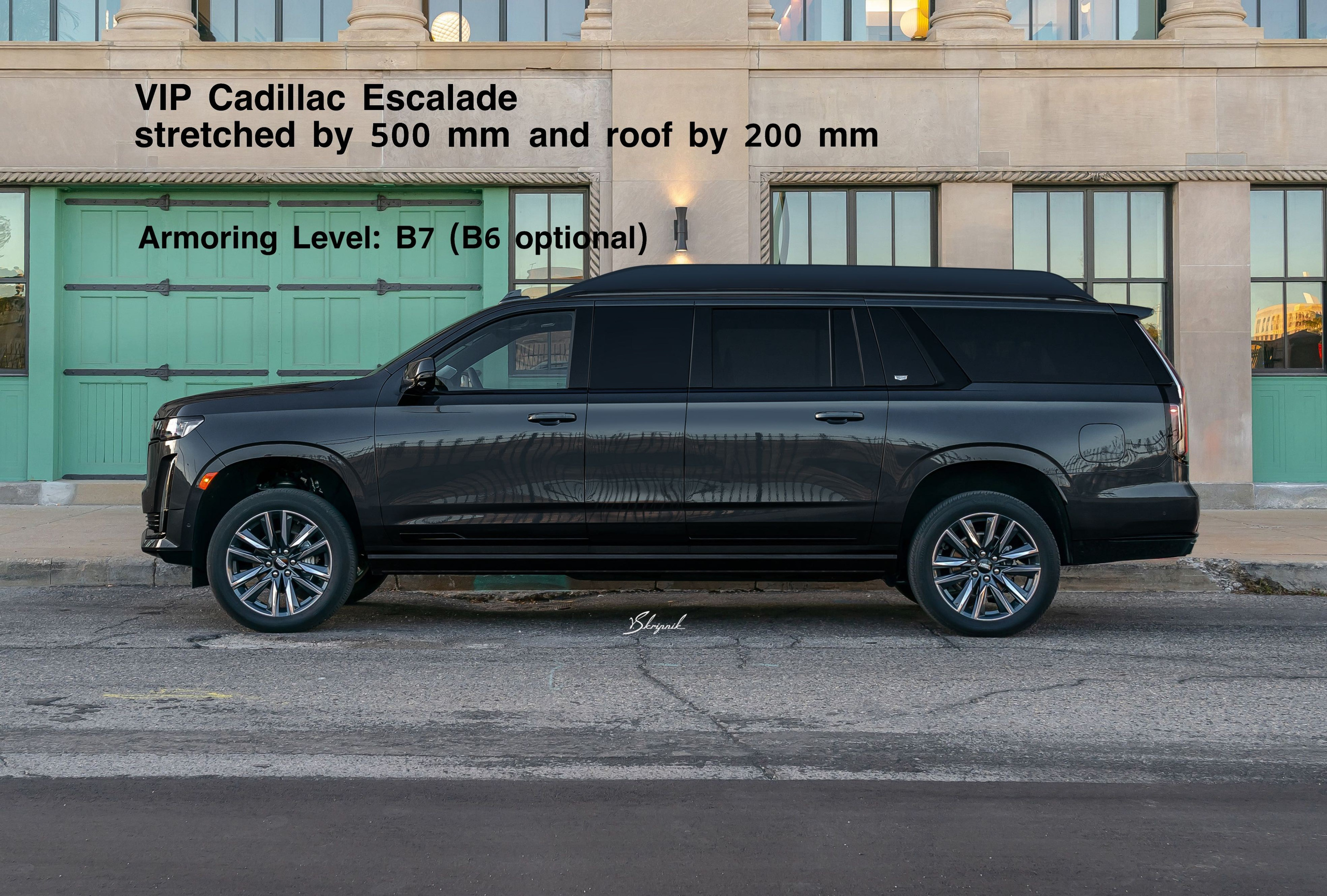 Cadillac Escalade +500mm. Design Yachts and Cars