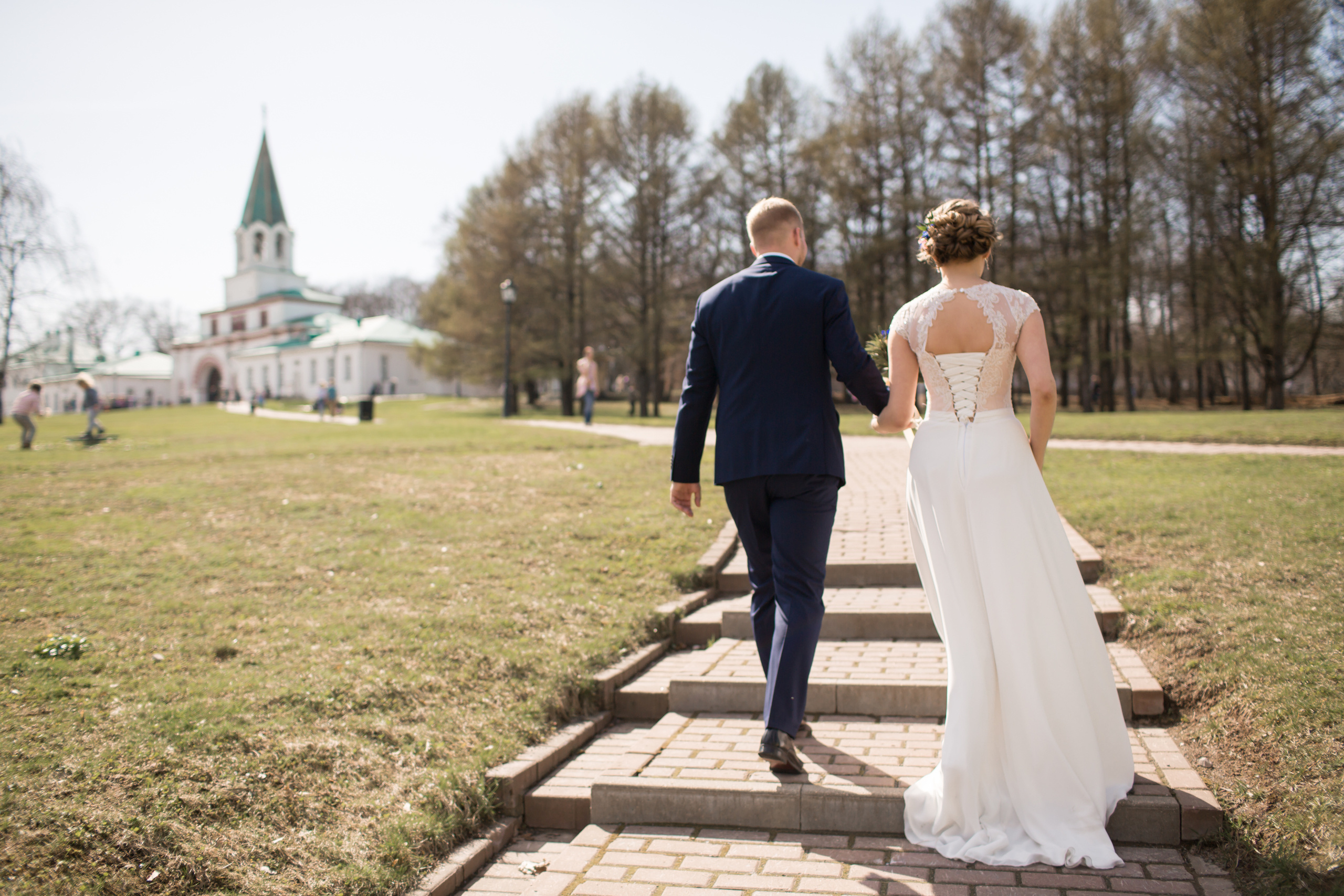 Свадьба Елена и Денис, Коломенское. Свадебный и репортажный фотограф (Москва, Королев и другие)