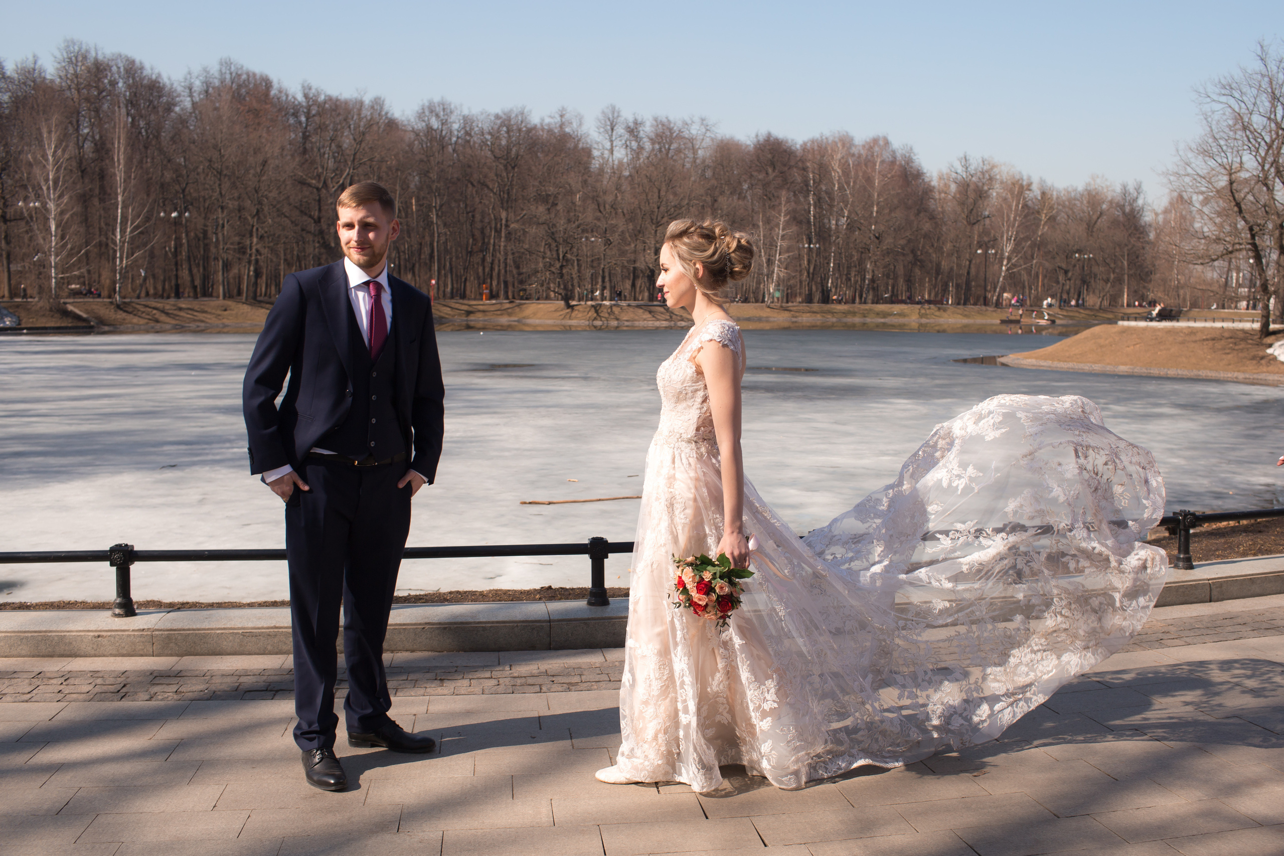Анастасия и Вячеслав, ЗАГС ВДНХ, прогулка в усадьбе Ботанический сад. Свадебный и репортажный фотограф (Москва, Королев и другие)
