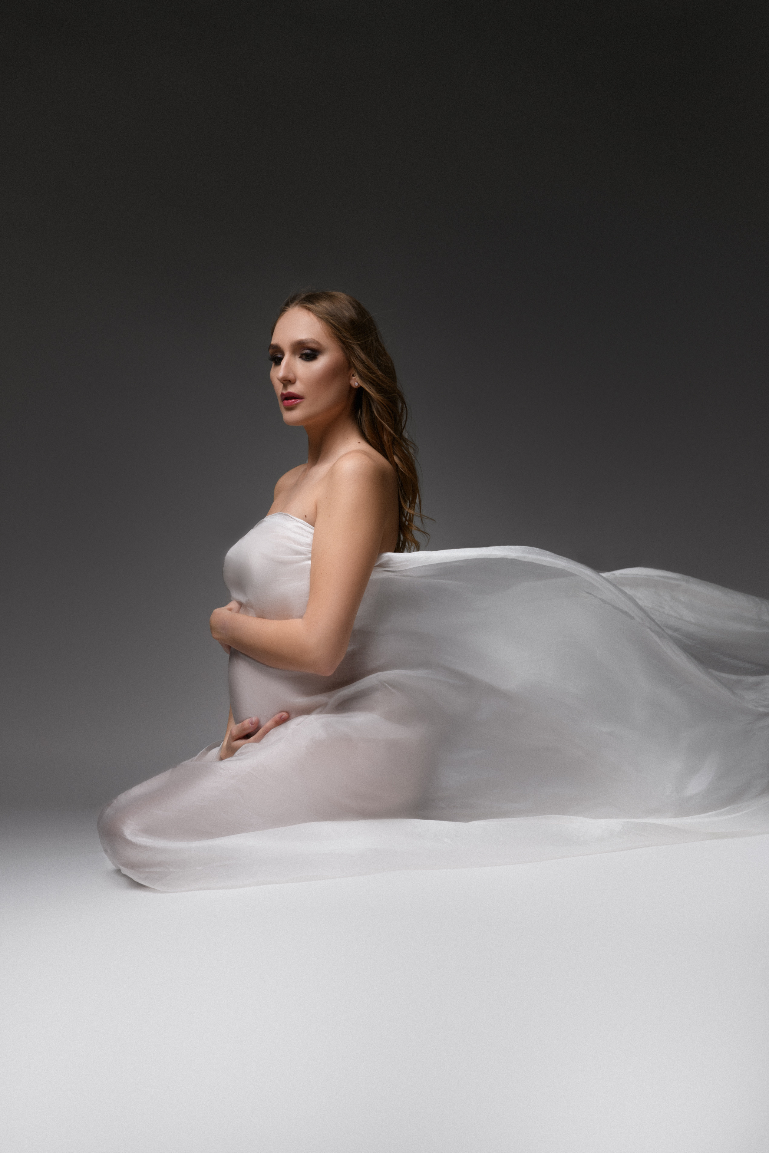 Кадры с летящей тканью. Фотограф беременности в Крыму Бобкова Ирина