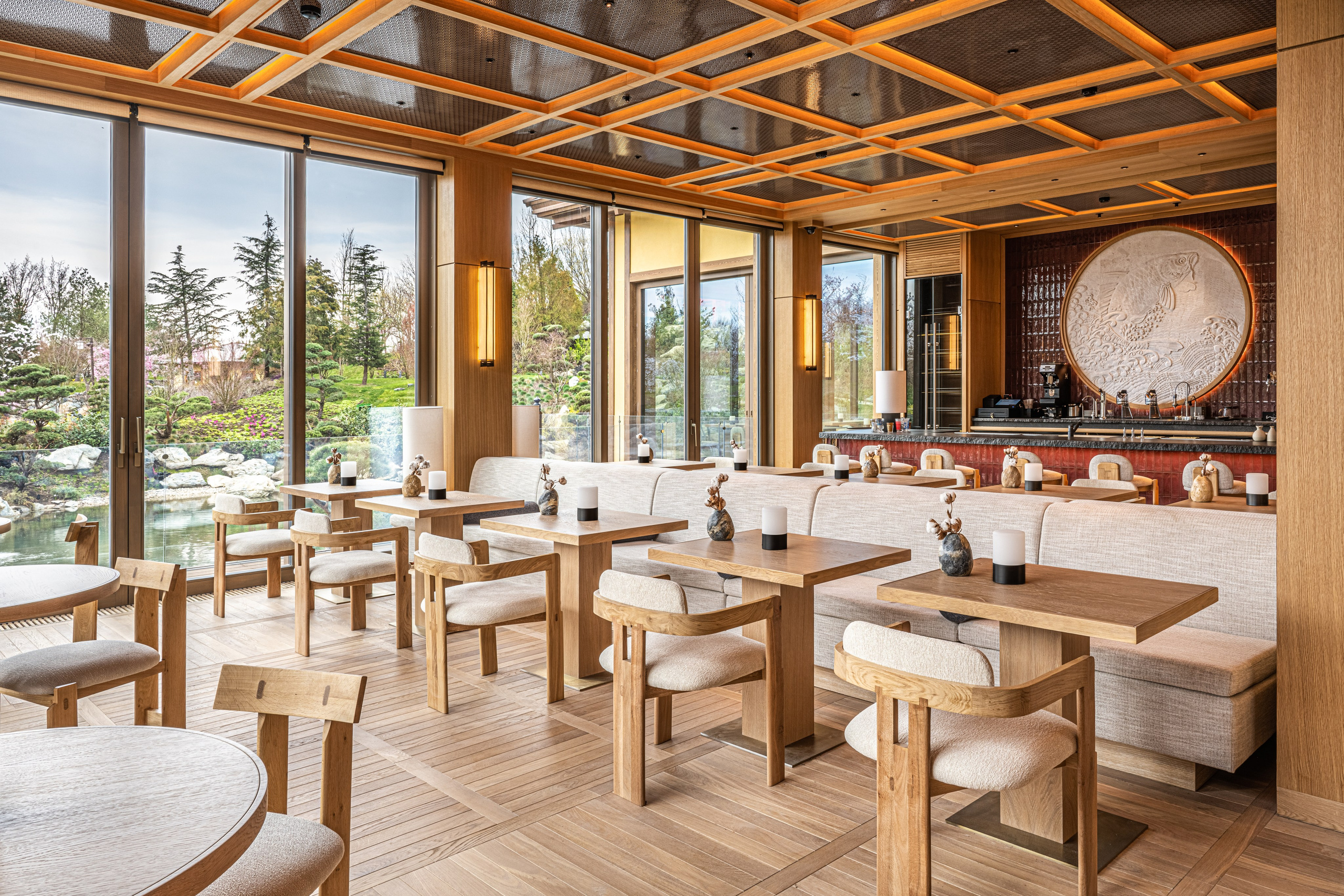 Рётэй — ресторан в японском саду. Интерьерный фотограф Краснодар Денис Педань