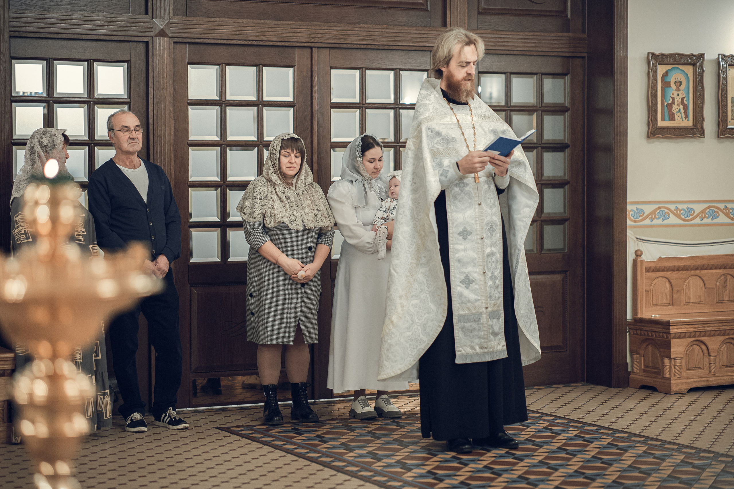 Крещение Полины. Фотограф на крещение в Рязани. Семейный фотограф