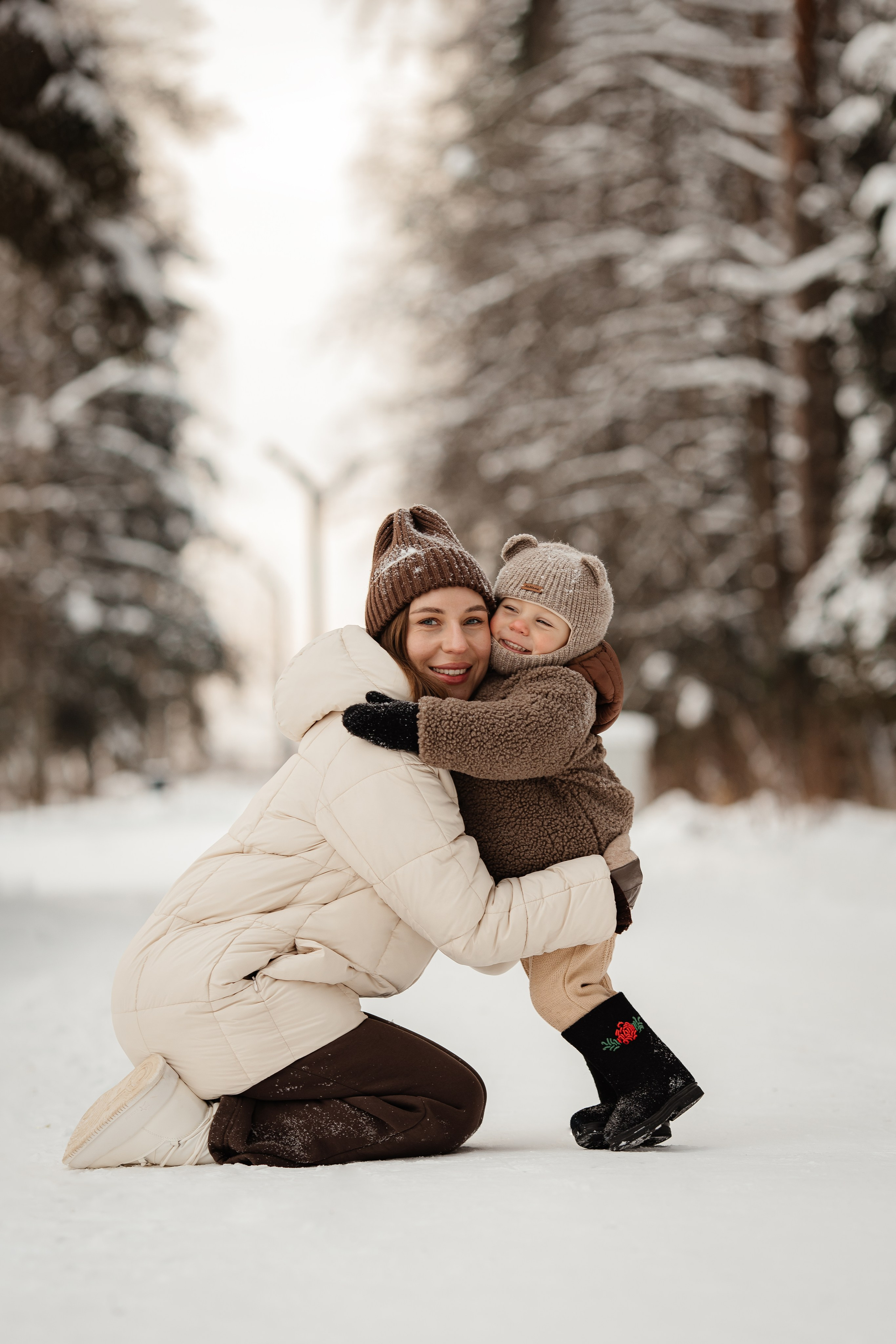 Зимние семейние фотосессии в лесу. Анна Блохина Фотограф Звенигород Одинцово Истра Красногорск Москва