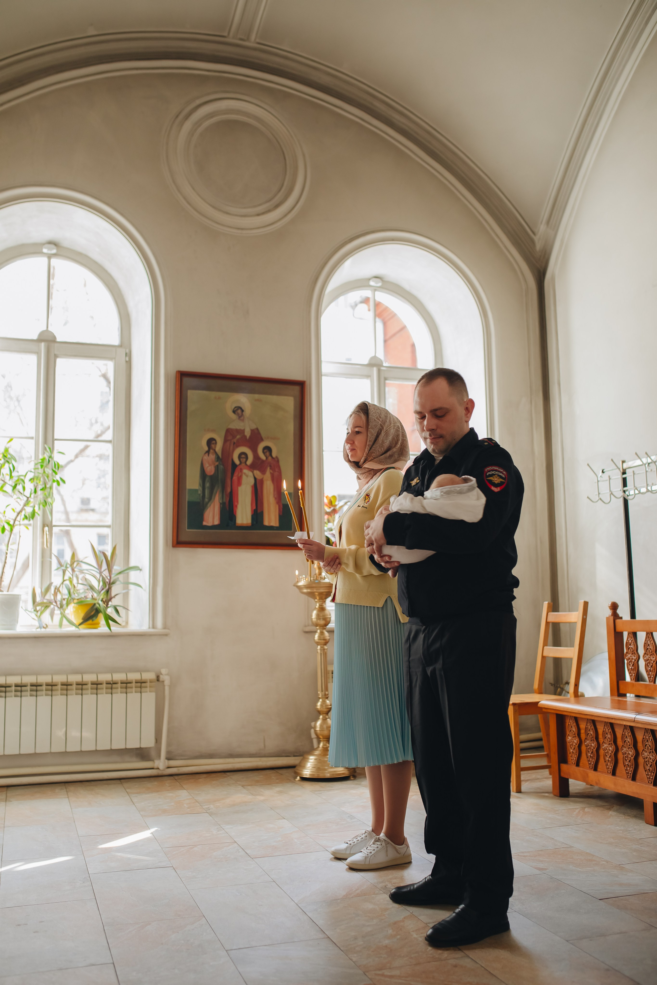 Крещение в светлом Храме. Семейный и детский фотограф в Москве Дорогова Екатерина