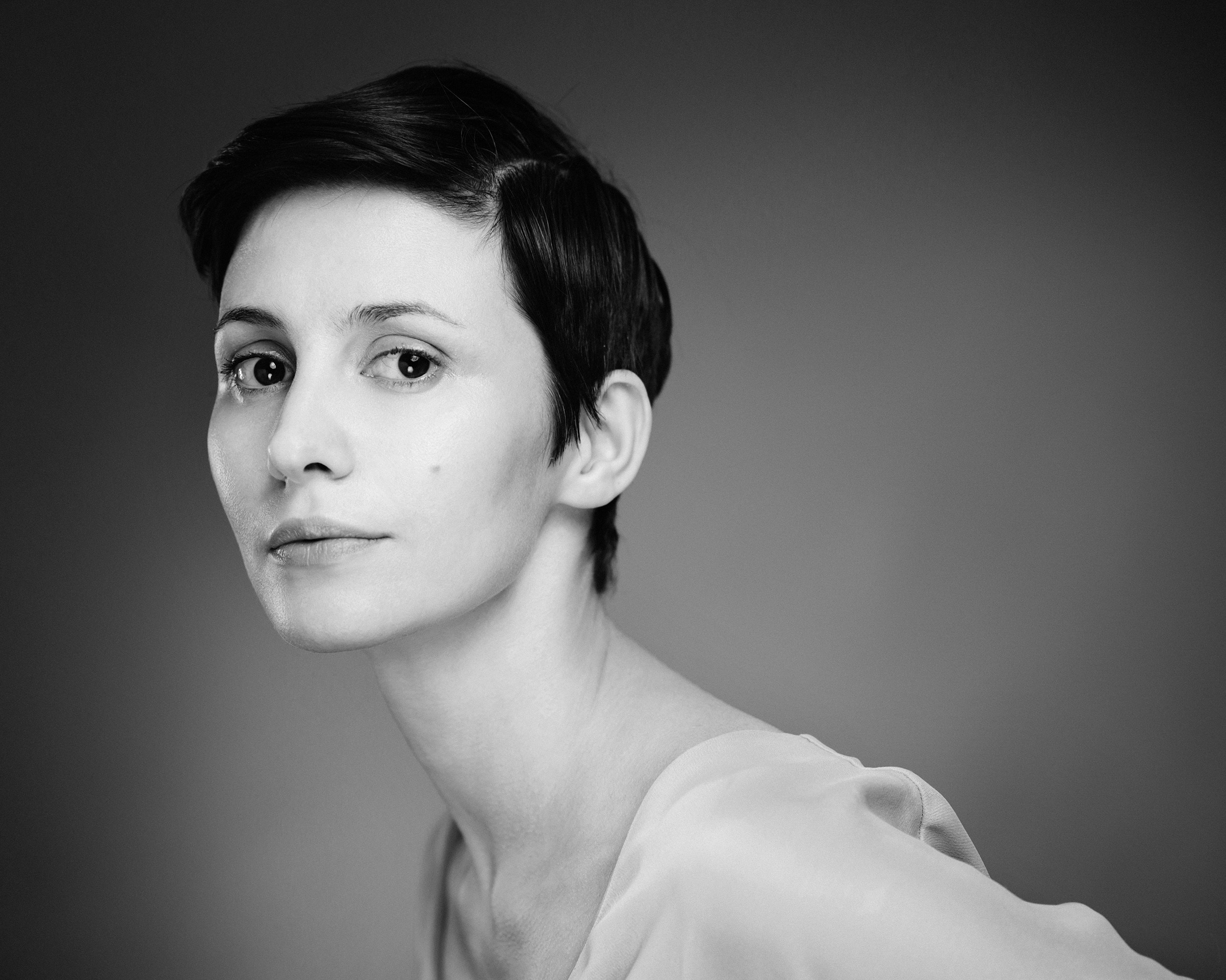 черно-белый портрет актрисы Анны Литкенс - фотограф: Андрей Троицкий