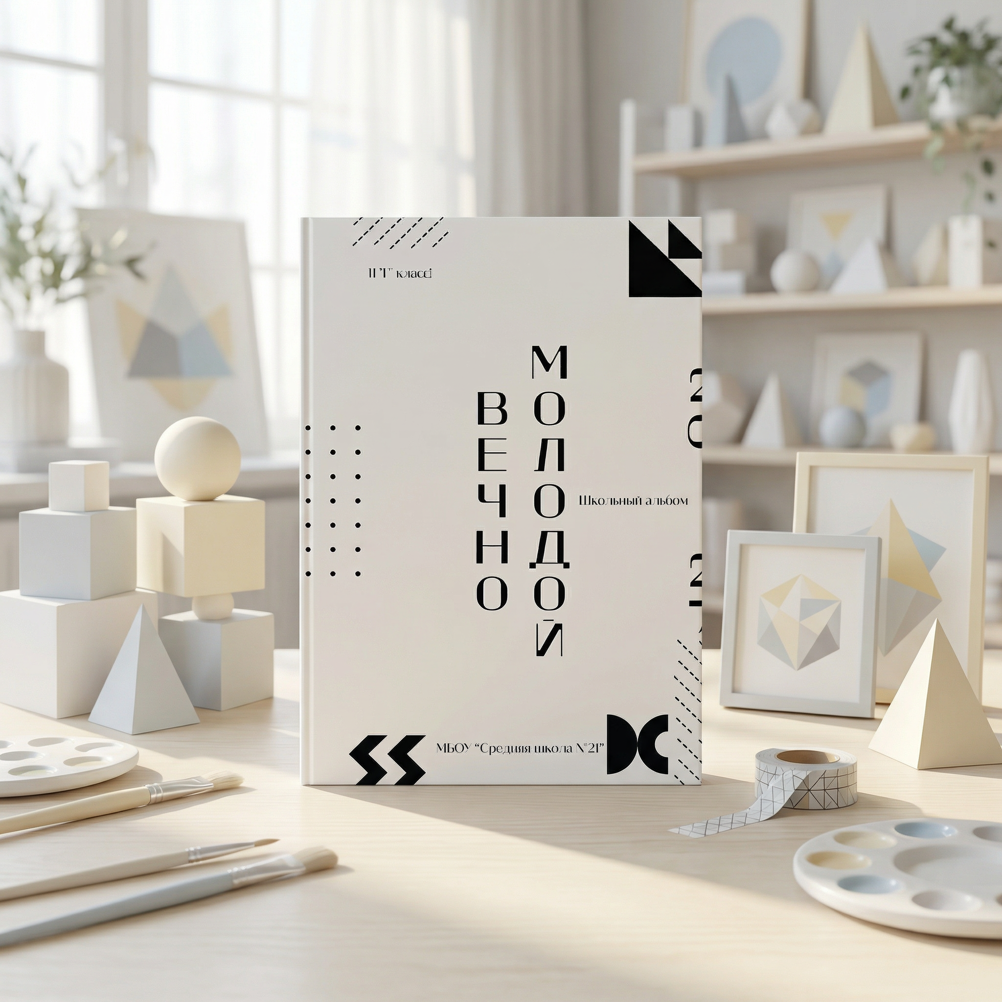 029 Geometric. Дизайны, psd шаблоны школьных и выпускных альбомов и обложек