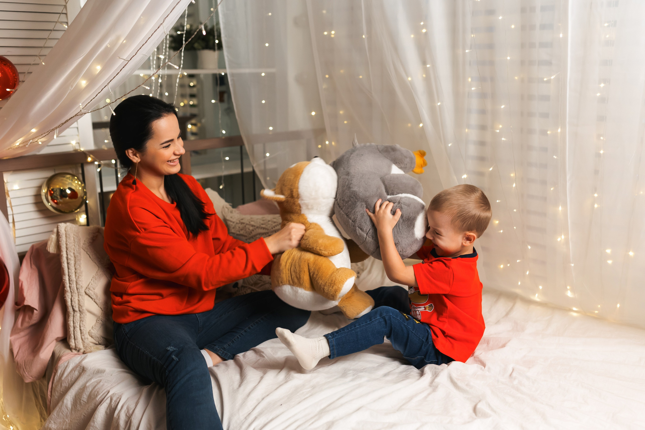 Новогодний фотосет двух семей. Свадебный фотограф в Хабаровске