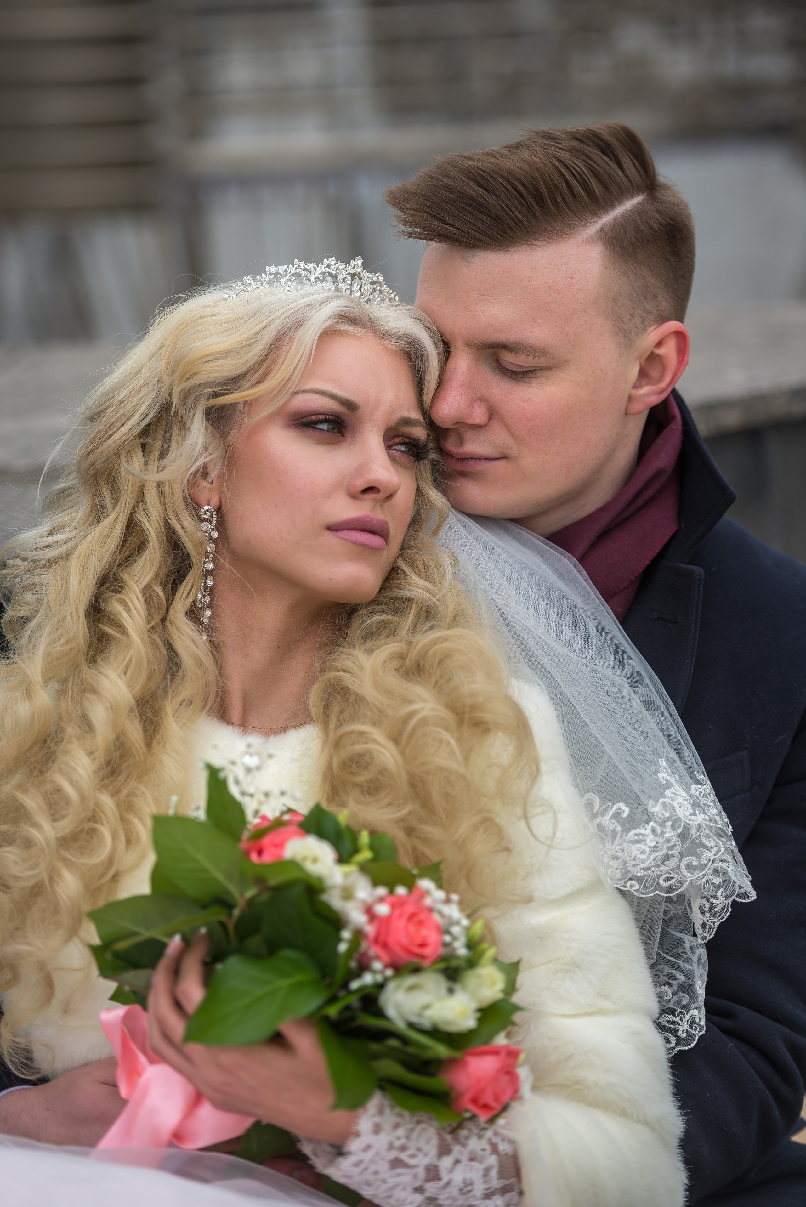 Свадебный портрет на улице от лучшего фотографа Москвы