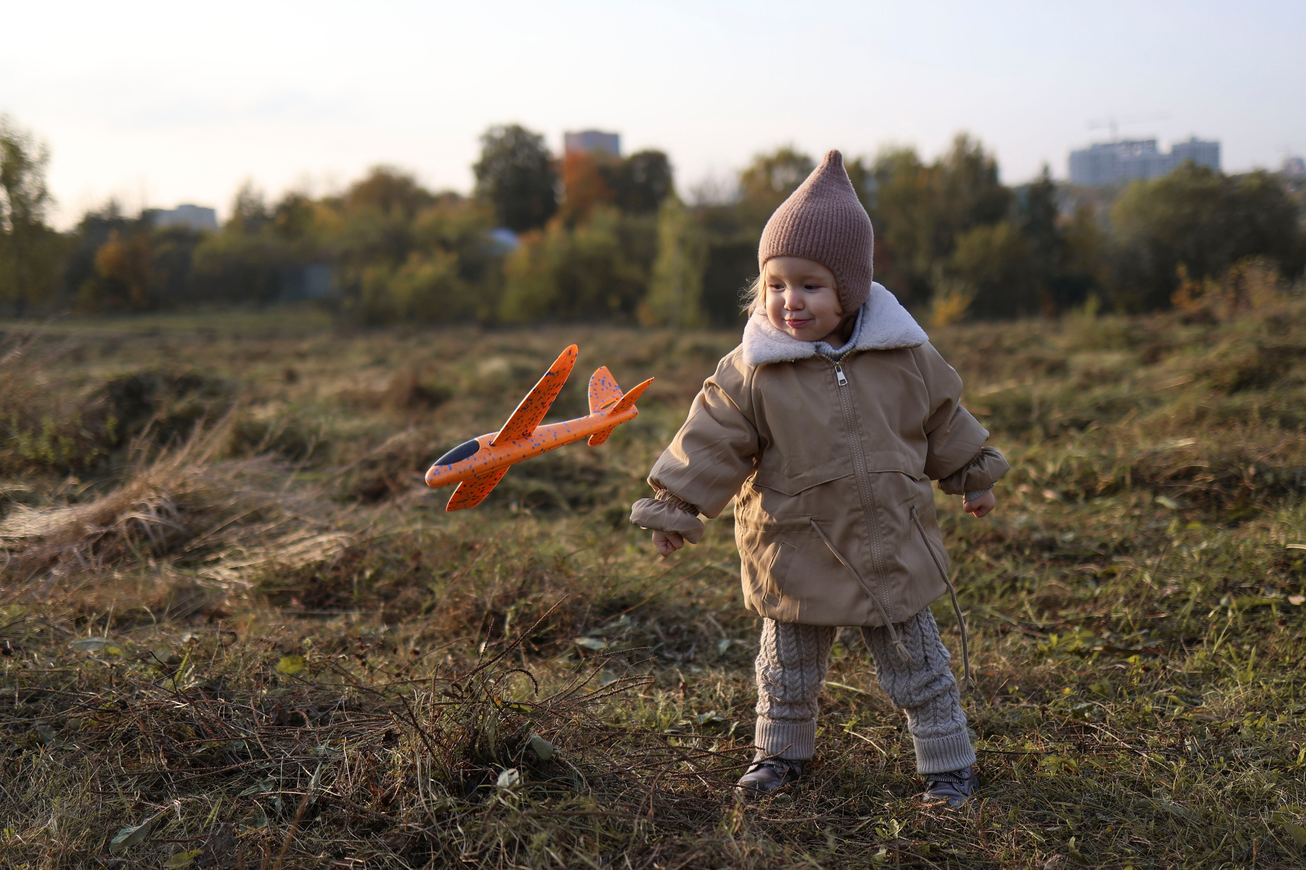 Осенняя прогулка папы с дочками. Семейный и детский фотограф в Москве Анастасия Мурга