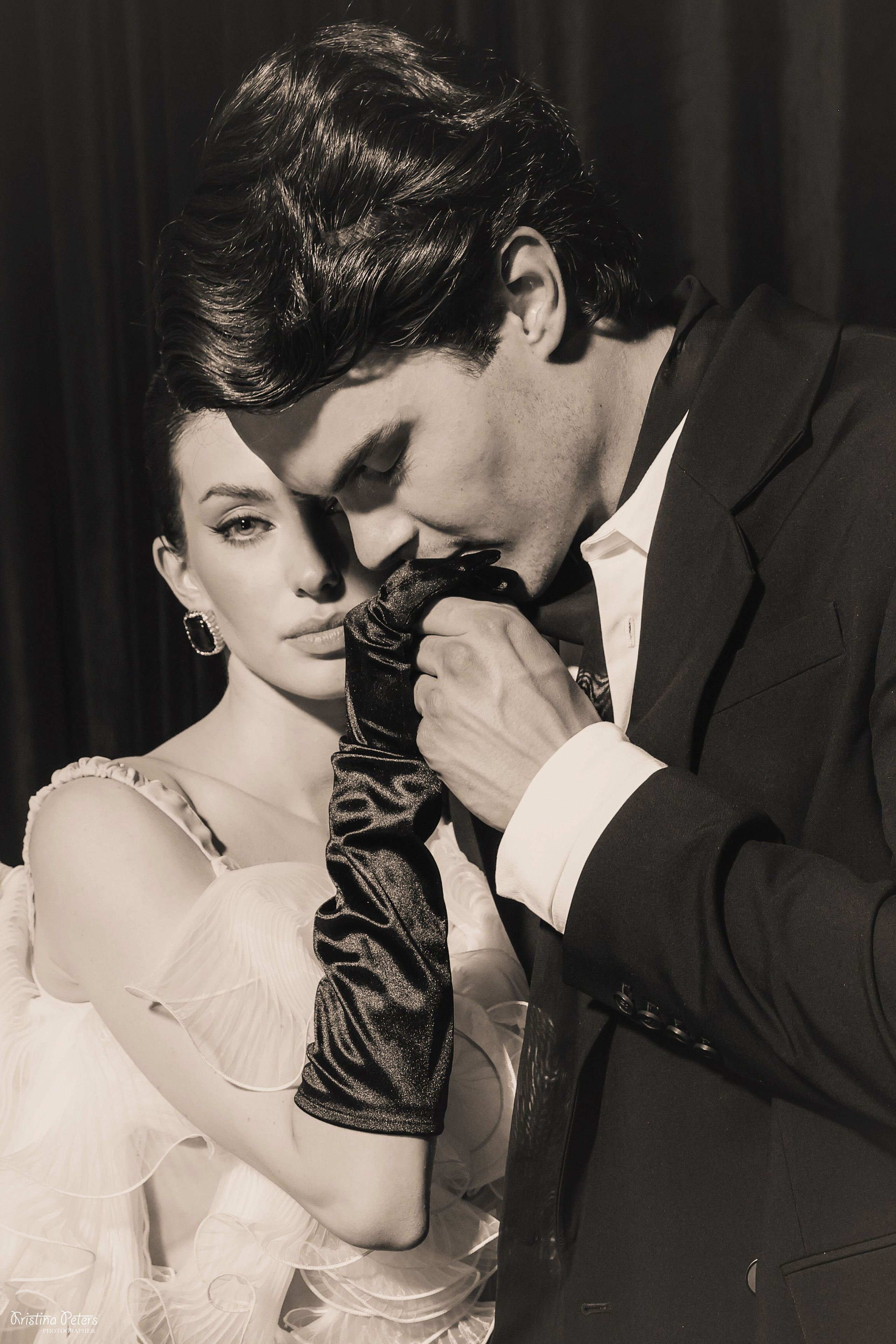 Ретро свадьба черно-белое