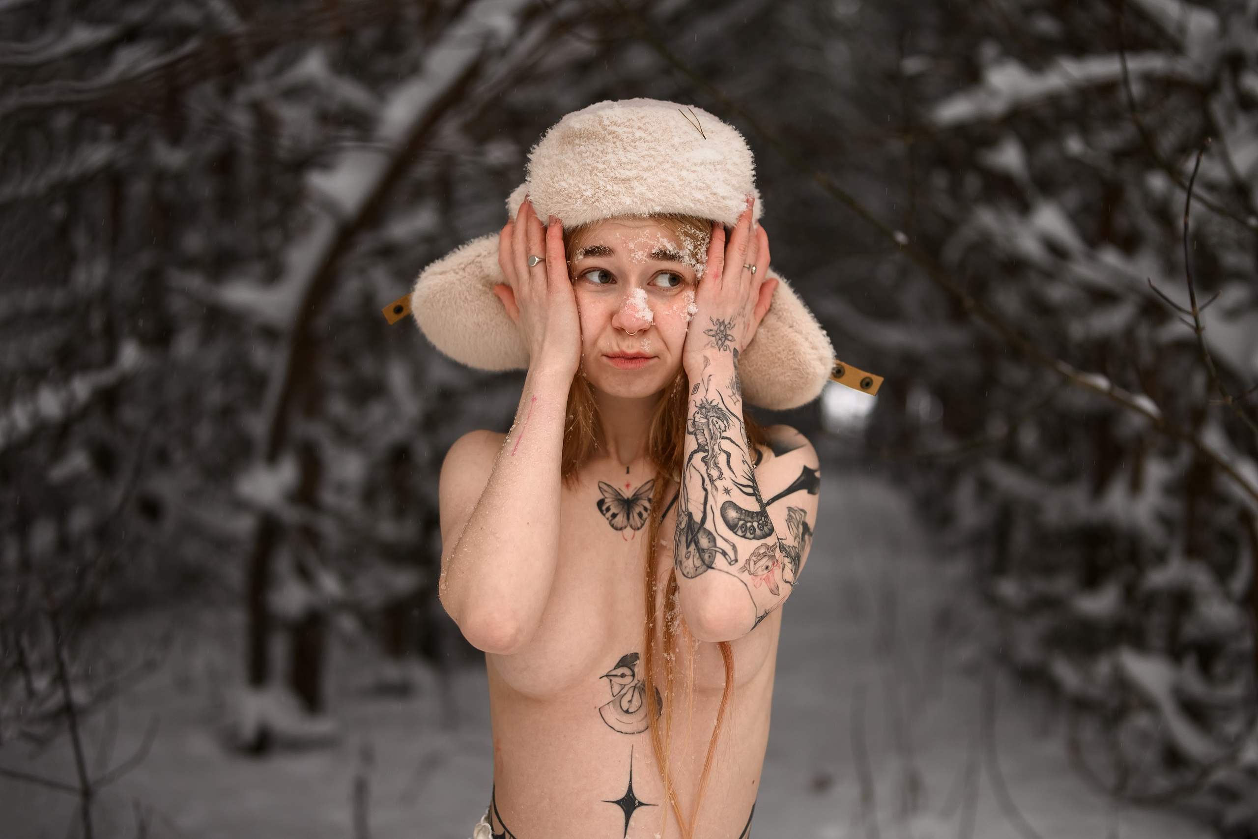 Карина вед. НЮ фотосессия в зимнем лесу Казани