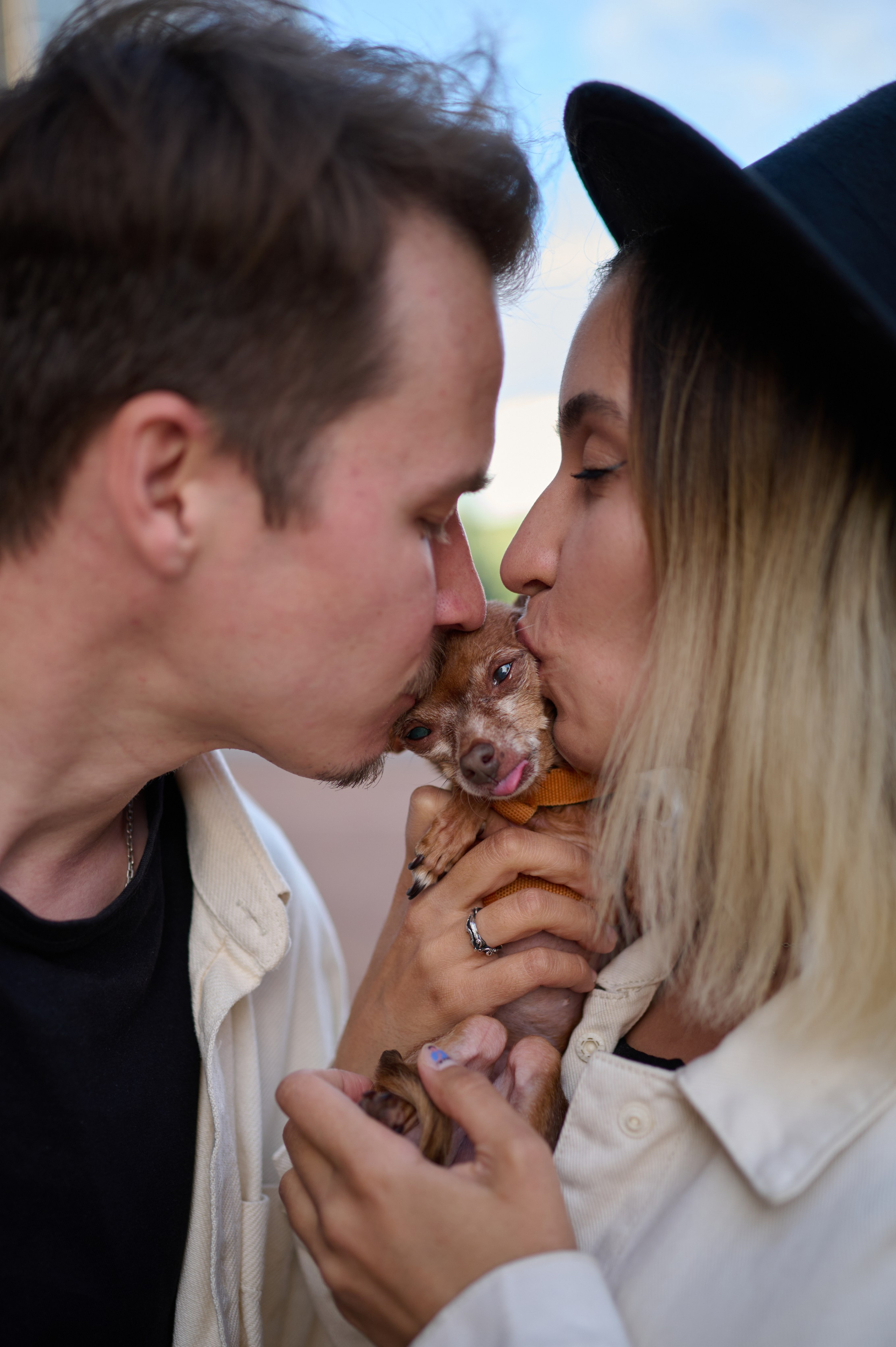 Ренита и Егор с Фокси и Пени. Фотограф анималист в Казани Алина Сулейманова. Фотограф животных