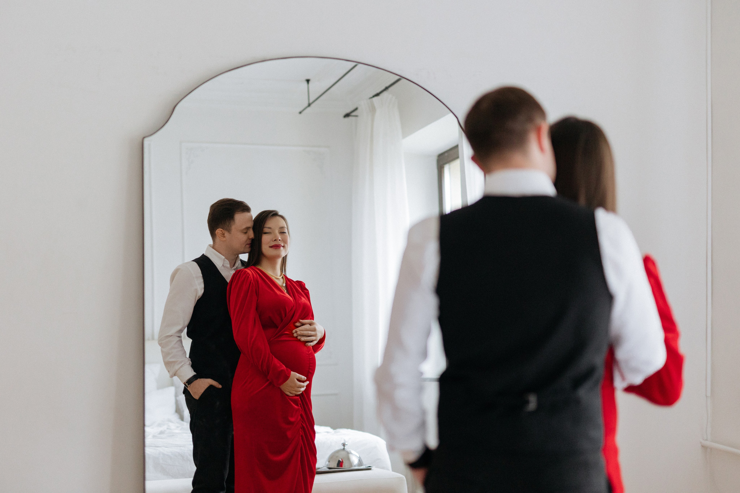 Семейная новогодняя фотосессия беременности. Свадебный фотограф в Москве Полина Лелетко