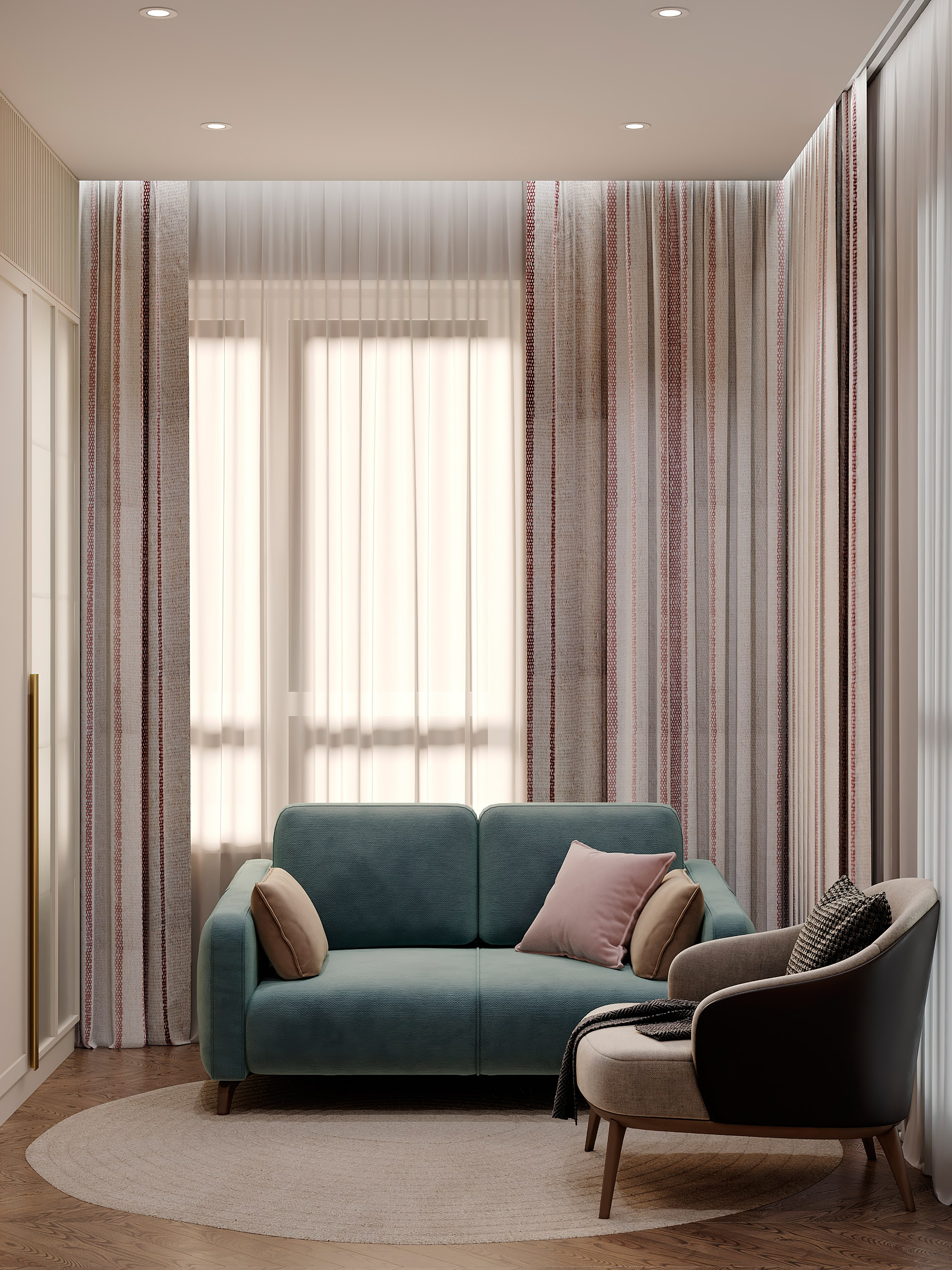 Квартира с фисташковой кухней для молодой девушки г. Москва. Батракова Наталья дизайнер интерьеров Санкт-Петербург Москва Архангель