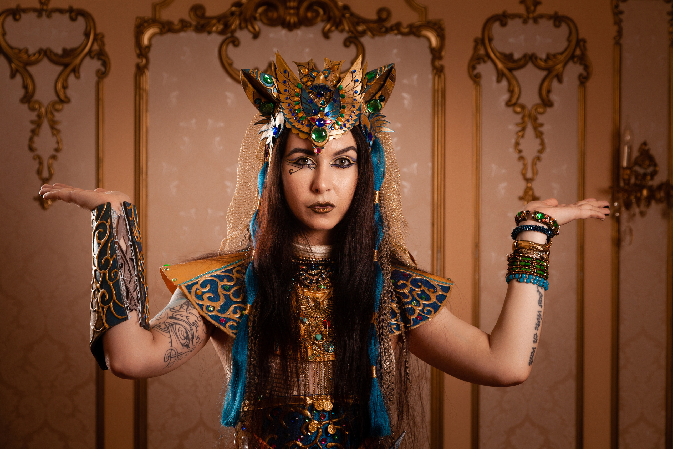 Фотосессия в студии в стиле египетские богини в Санкт-Петербурге