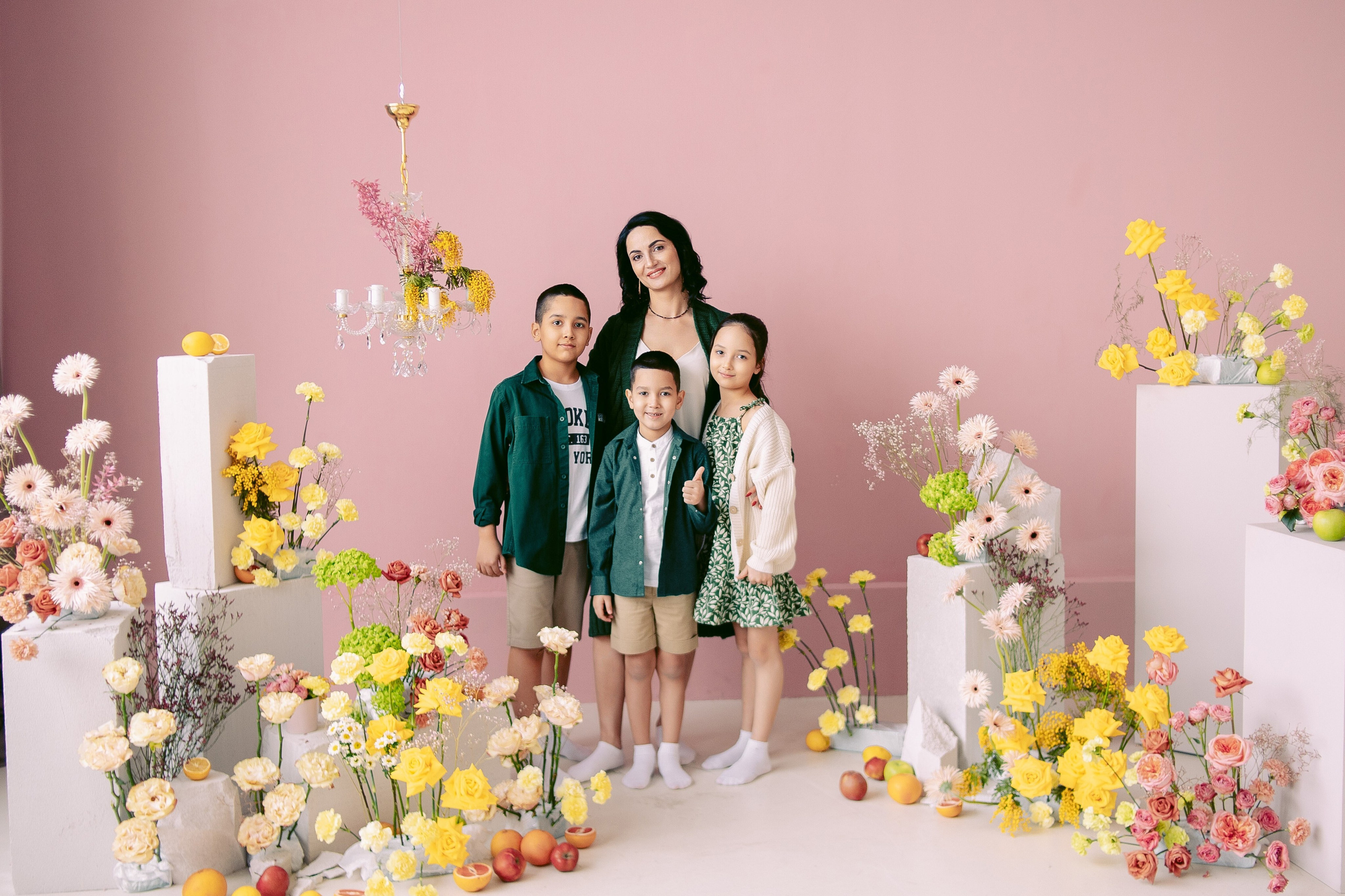 Цветочная фотосессия в фотостудии. Семейная фотосессия. Фотограф в Санкт-Петербурге, Анна Скворцова