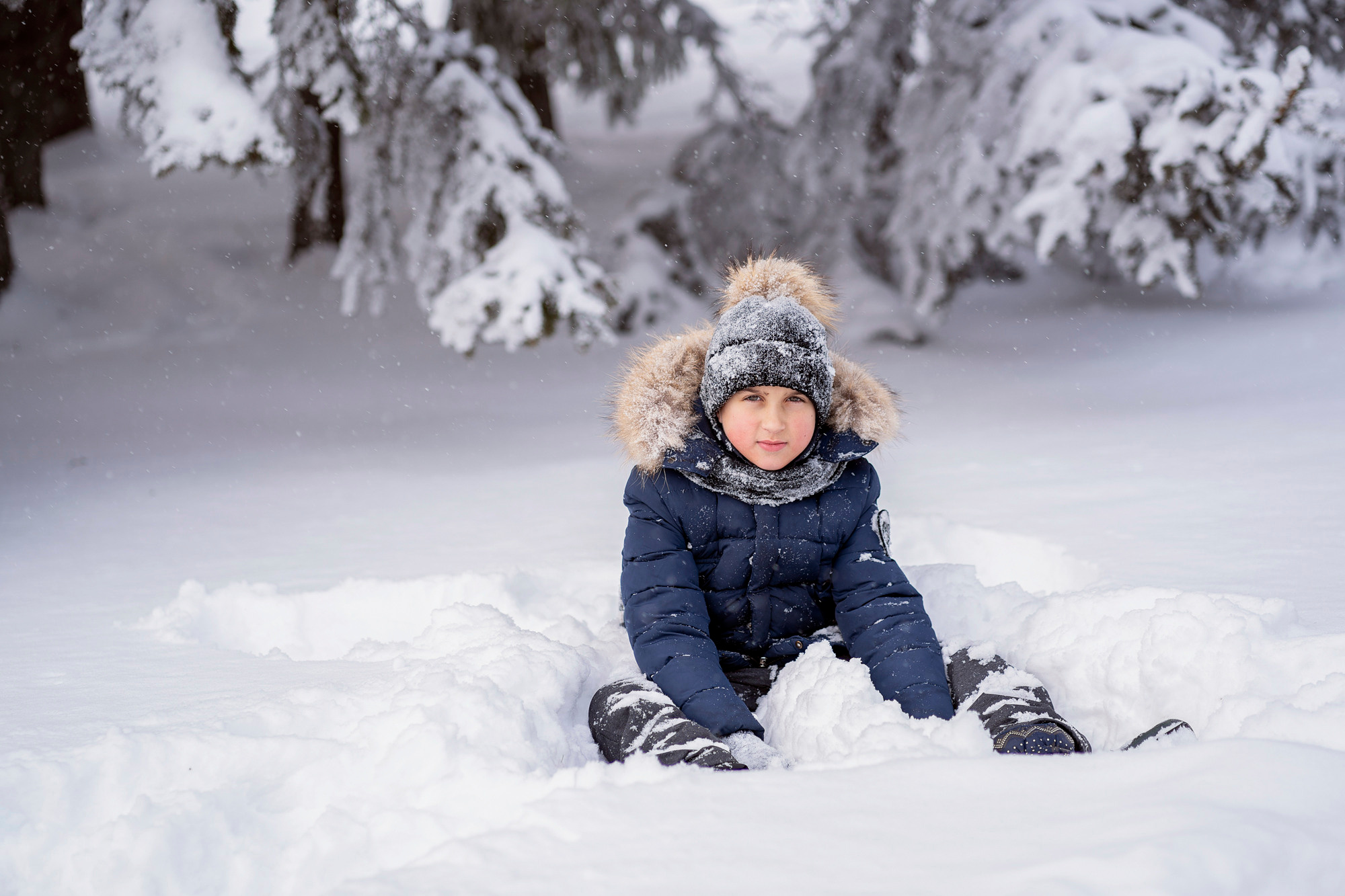 Снежный день. Семейный и детский фотограф в Хабаровске Анна Гриневич