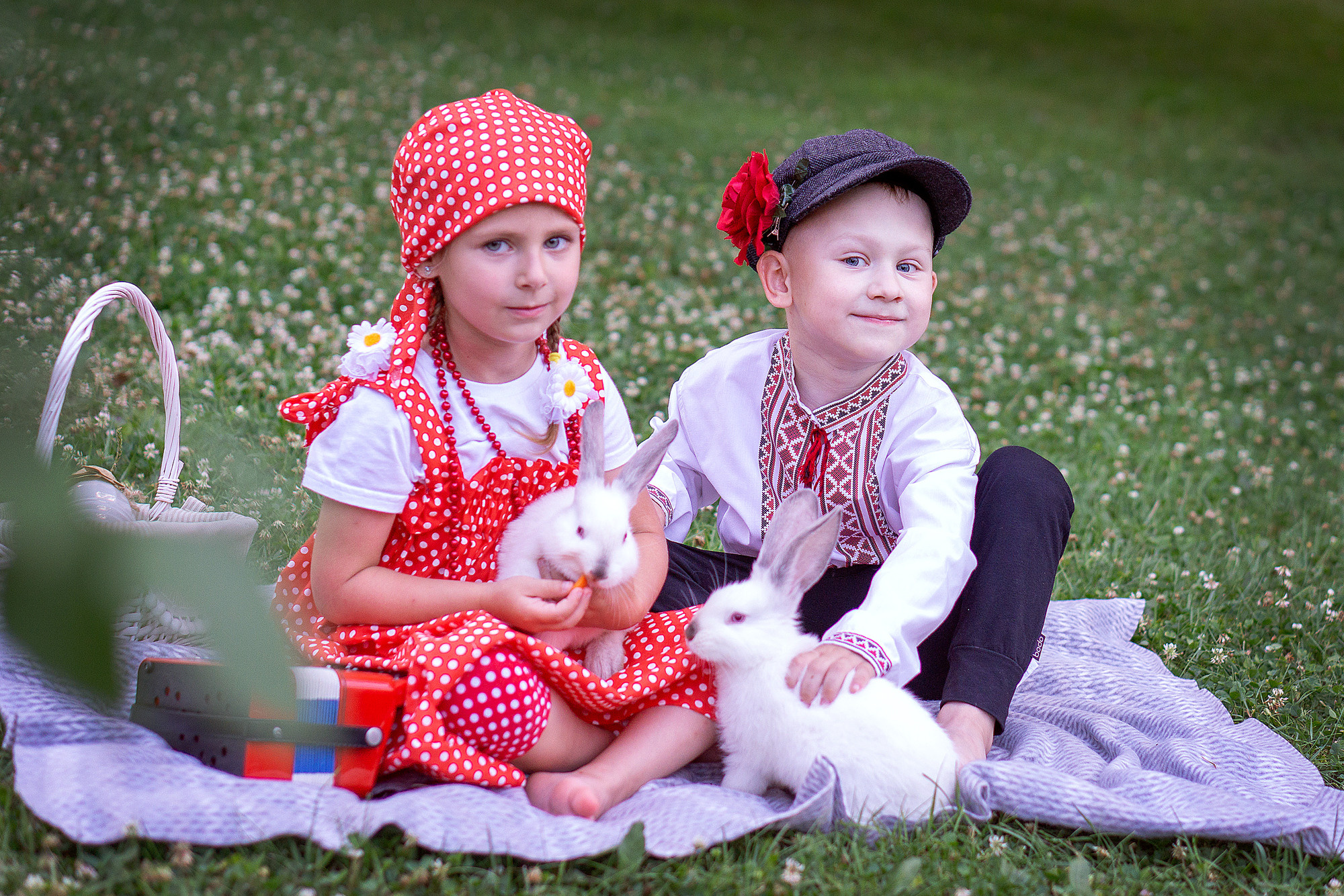 Пикник с кроликами. Семейный и детский фотограф в Хабаровске Анна Гриневич