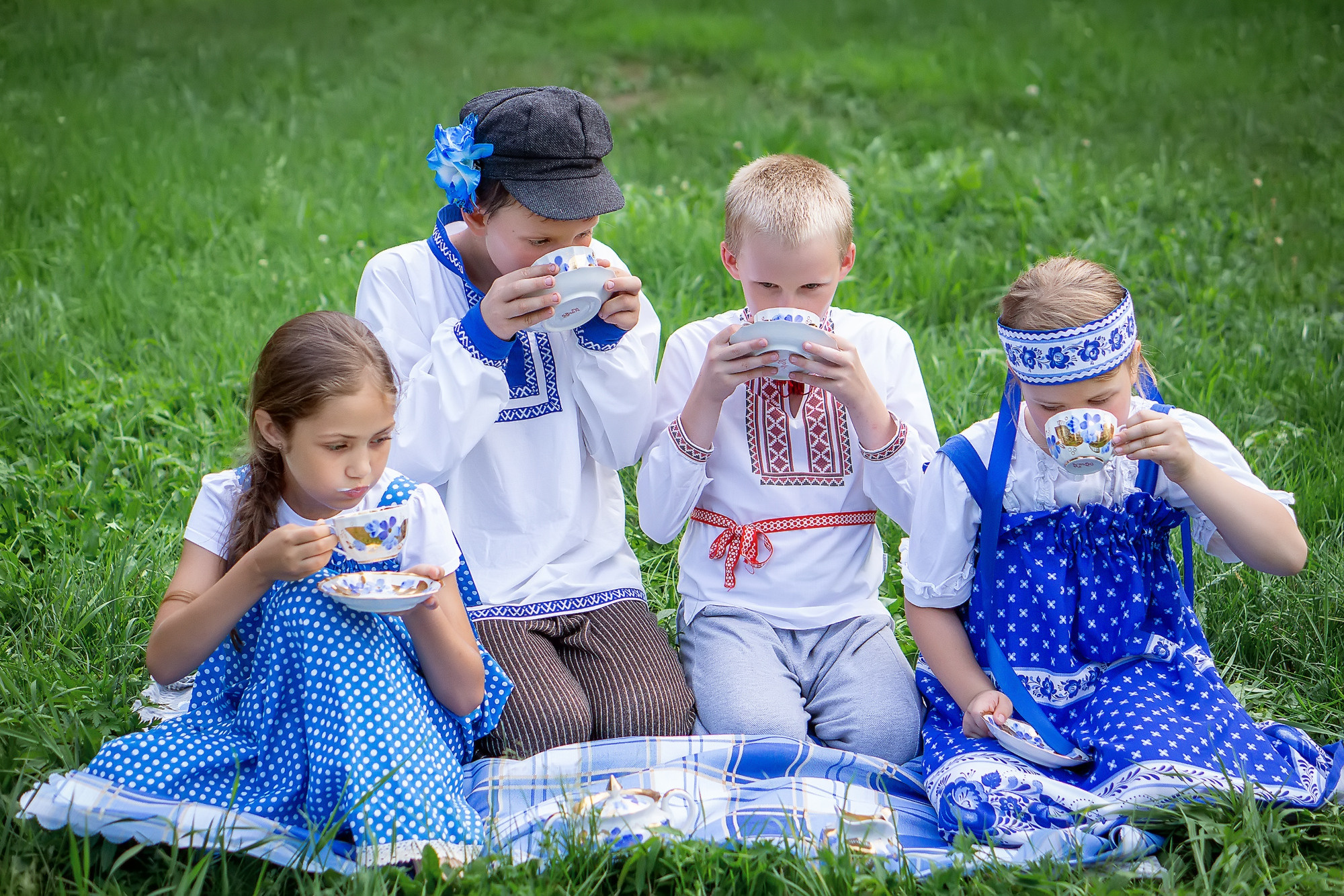 Лето в стиле ГЖЕЛЬ. Семейный и детский фотограф в Хабаровске Анна Гриневич