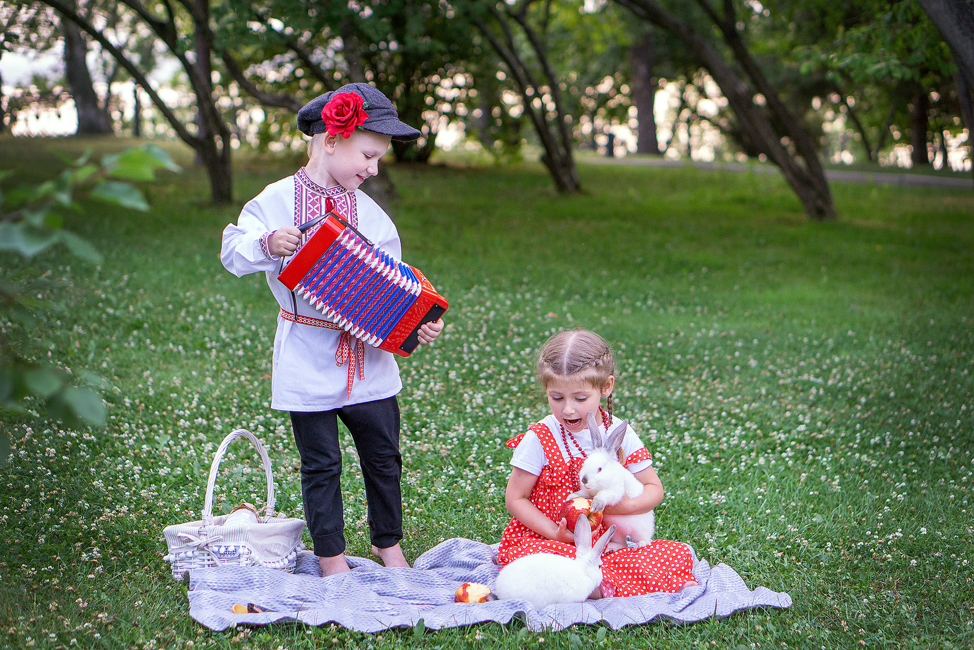 Пикник с кроликами. Семейный и детский фотограф в Хабаровске Анна Гриневич