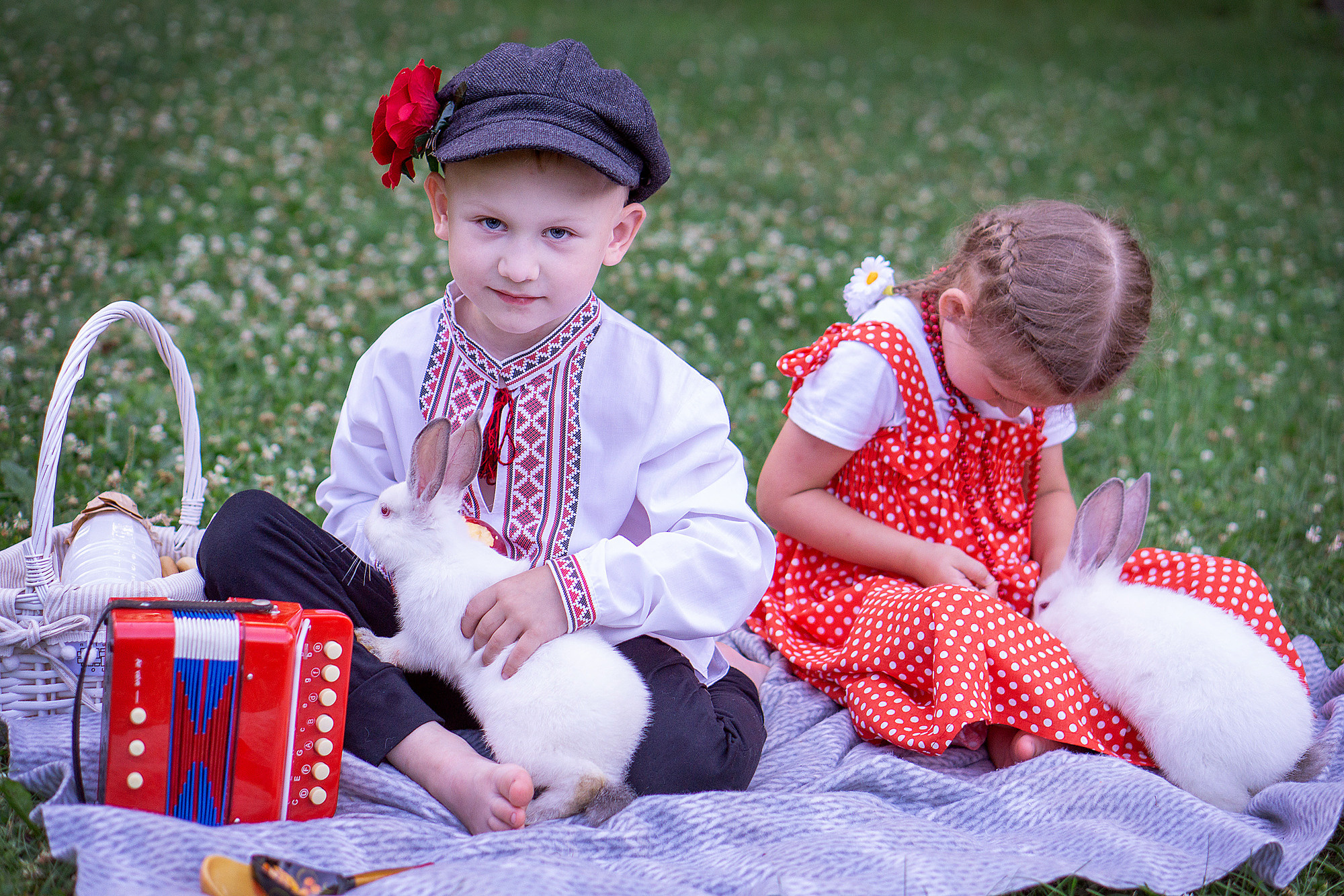 Пикник с кроликами. Семейный и детский фотограф в Хабаровске Анна Гриневич