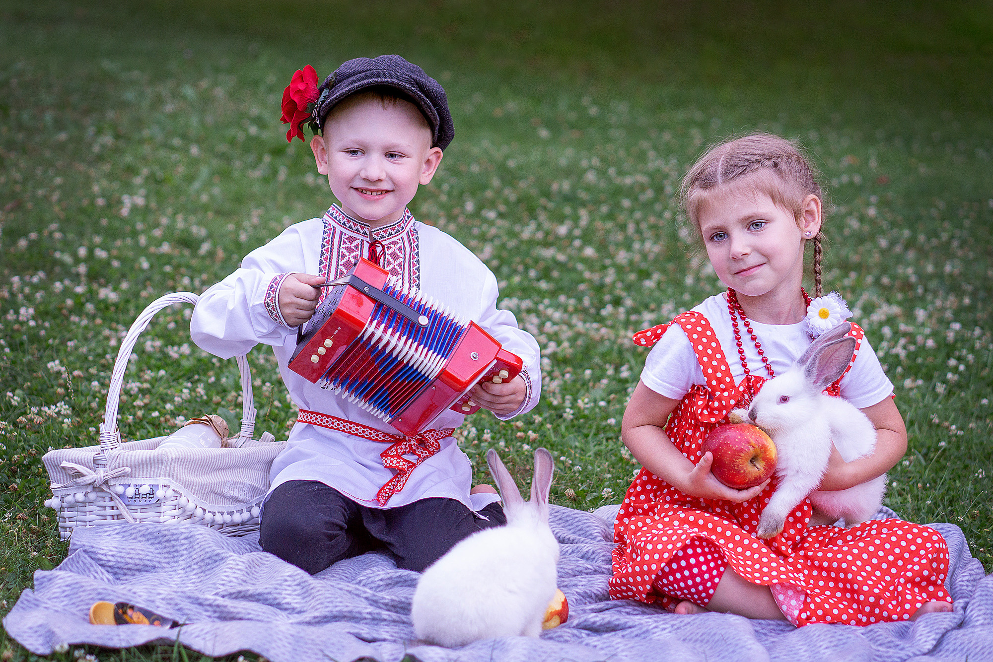 Пикник с кроликами. Семейный и детский фотограф в Хабаровске Анна Гриневич