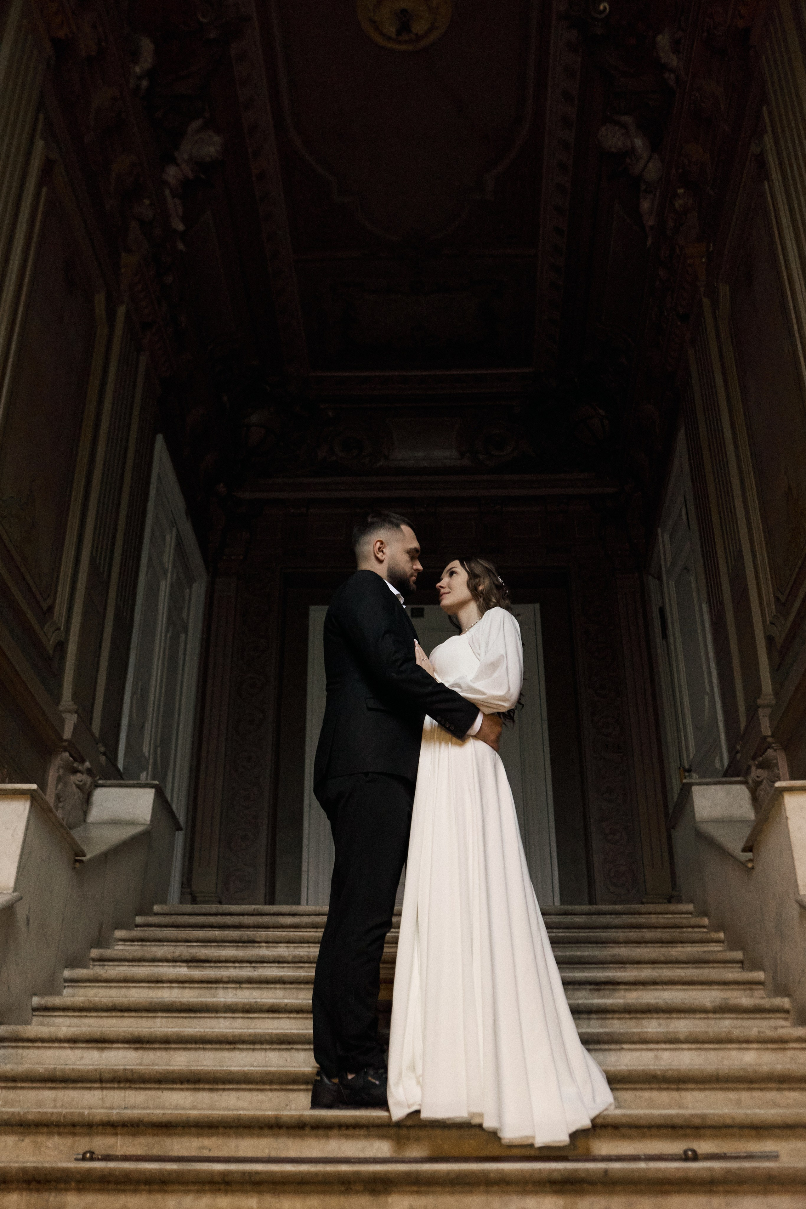 свадебная фотосессия в старинном особняке в Москве