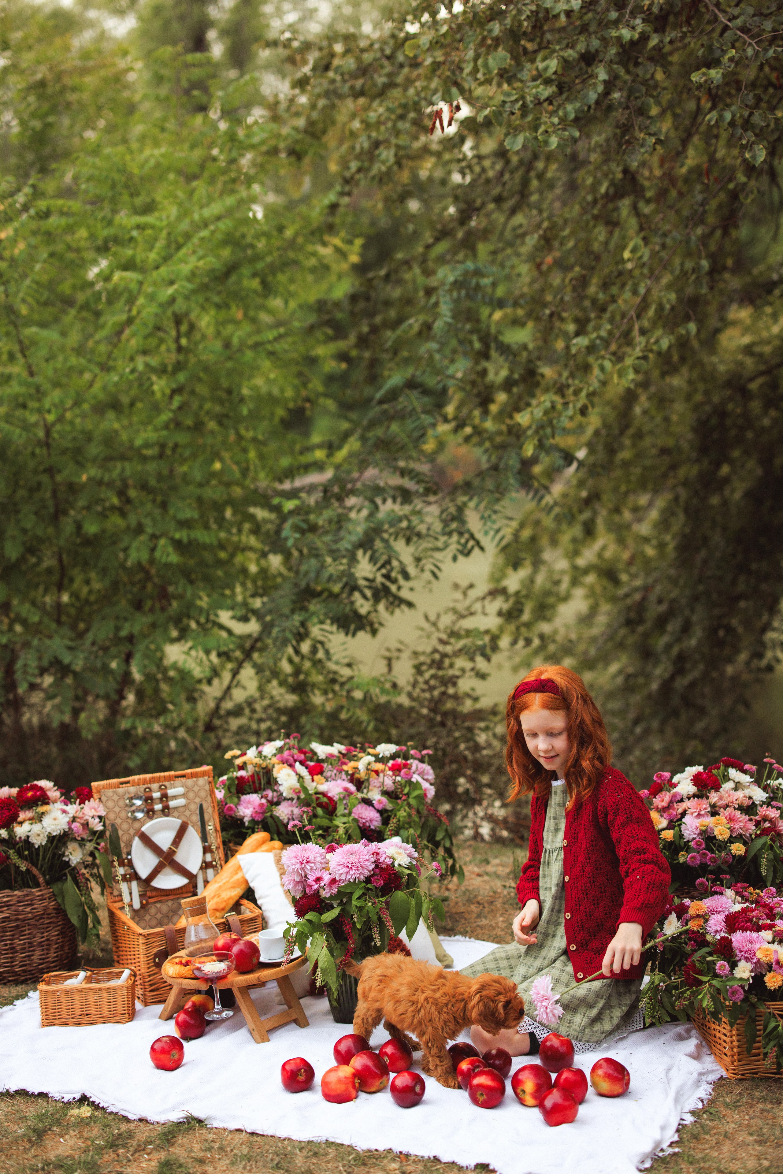 Фотосессия «Пикник», Хризантемы и Яблоки. Семейный и детский фотограф в Краснодаре Анна Трашкова