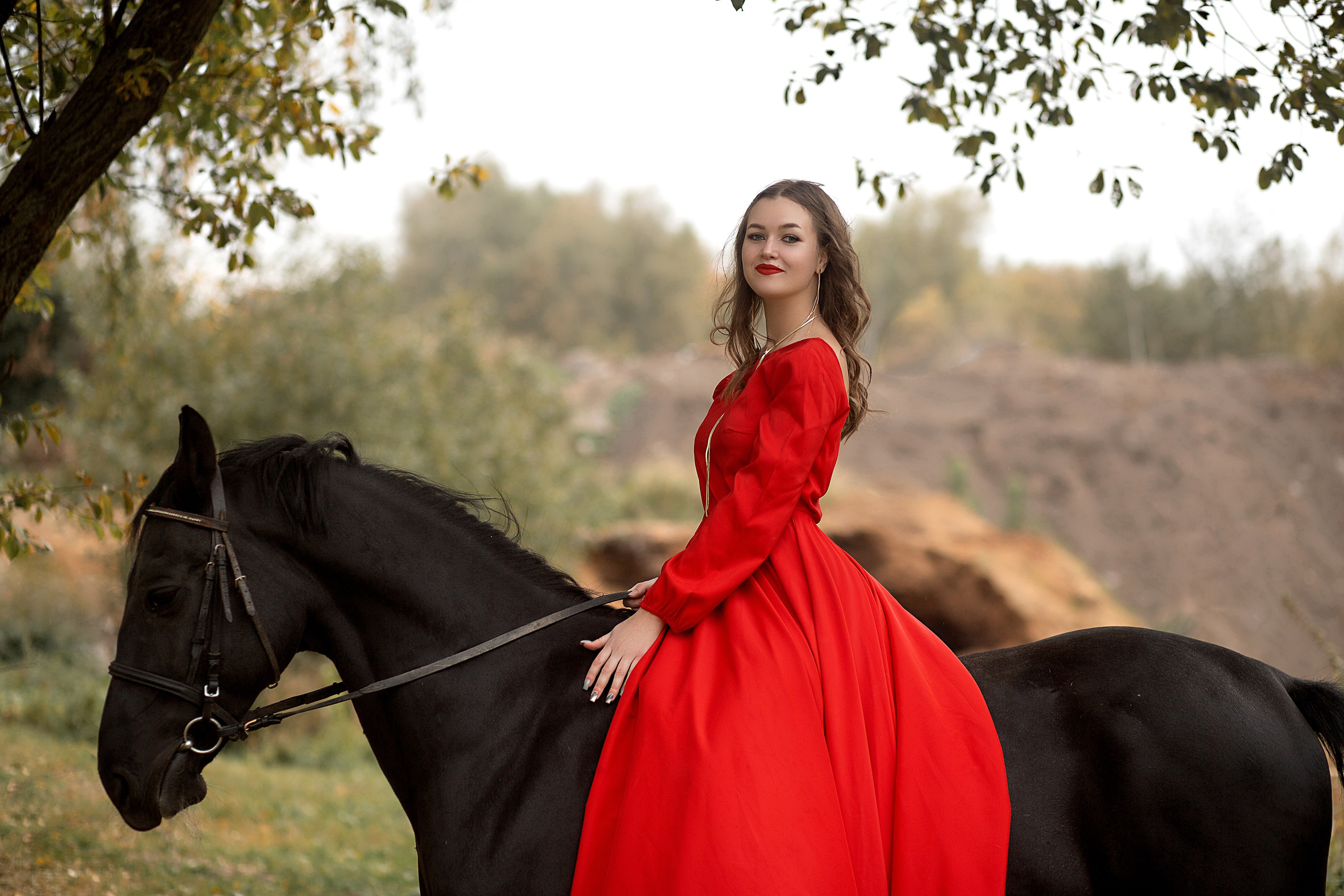 Наталия и Барс. Фотосессия с лошадьми в Нижнем Новгороде