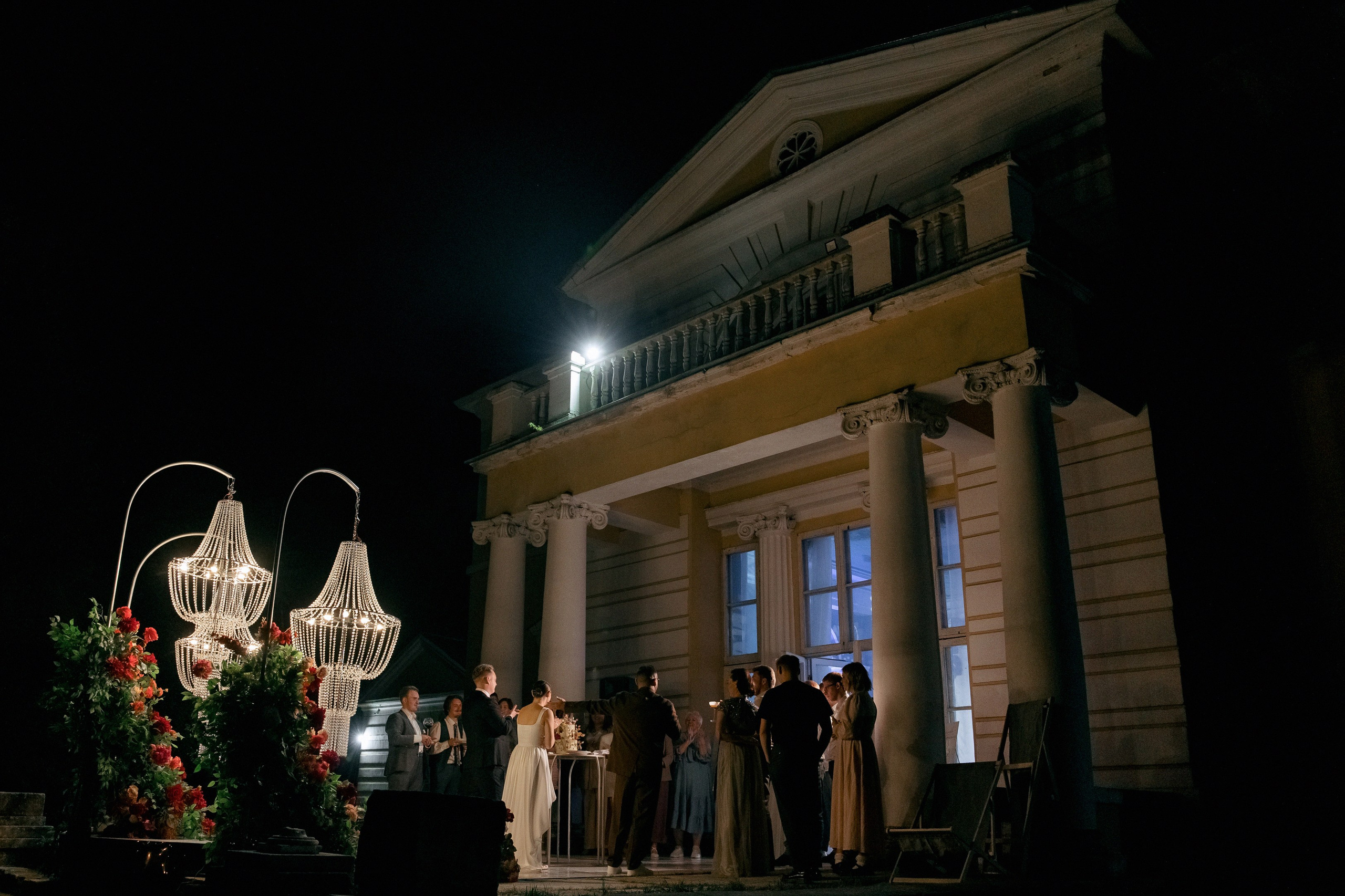 свадебный банкет камерный ужин в усадьбе Строгановых фотограф Москва