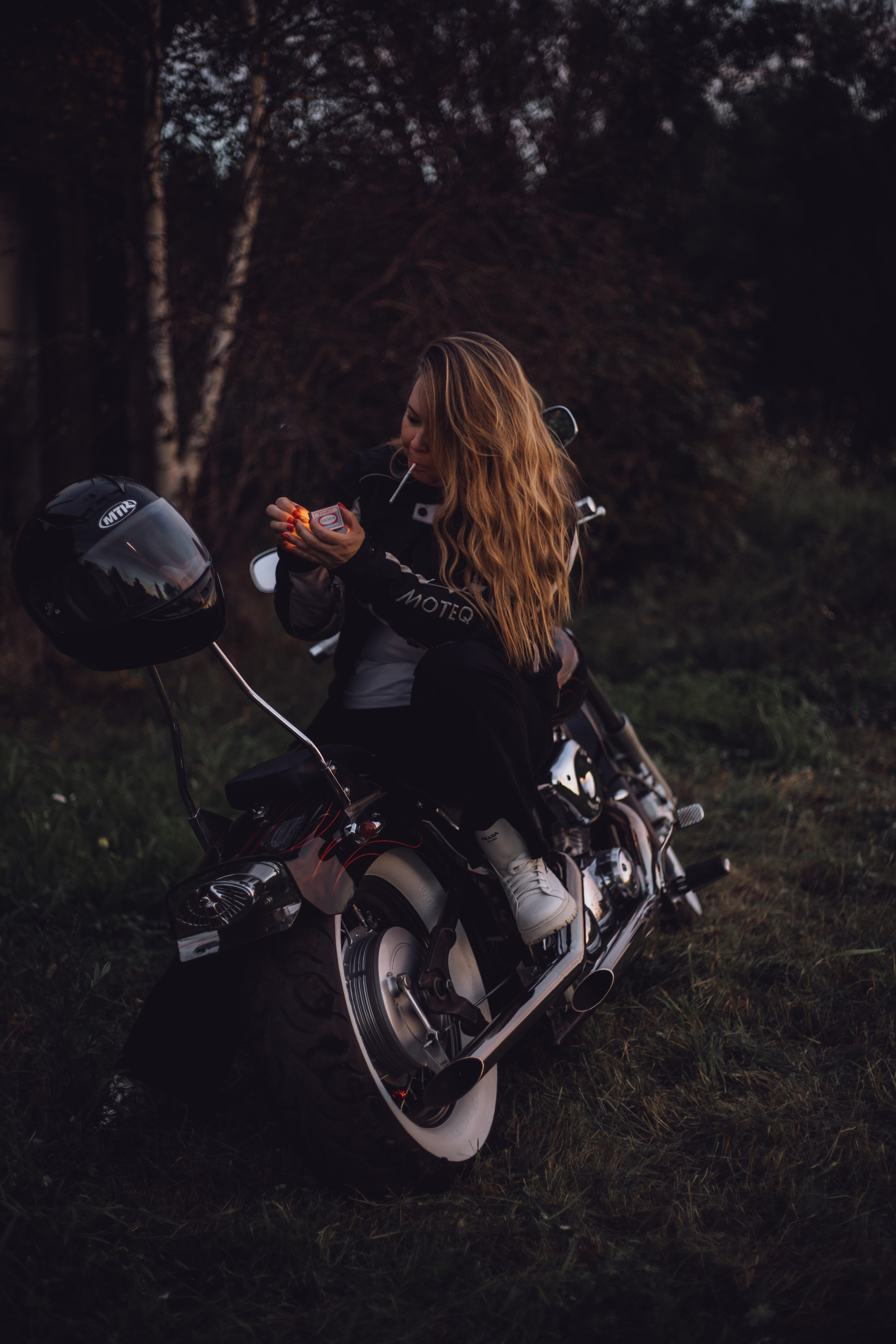 Таня. Байк. Фотограф Анна Шибанова Ангарск-Иркутск