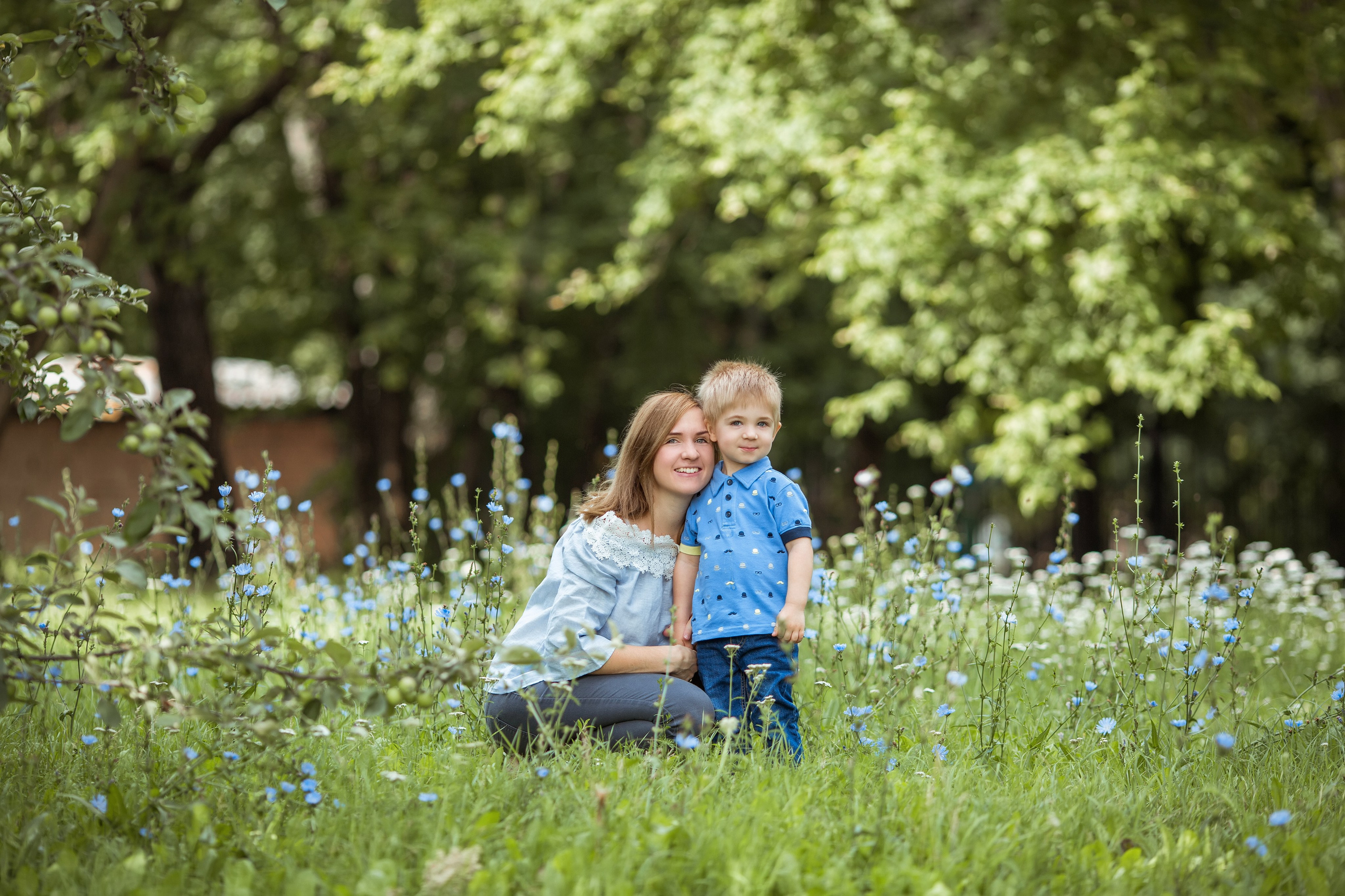 Евгения и семья. Фотограф на Крещение, семейный фотограф в Москве