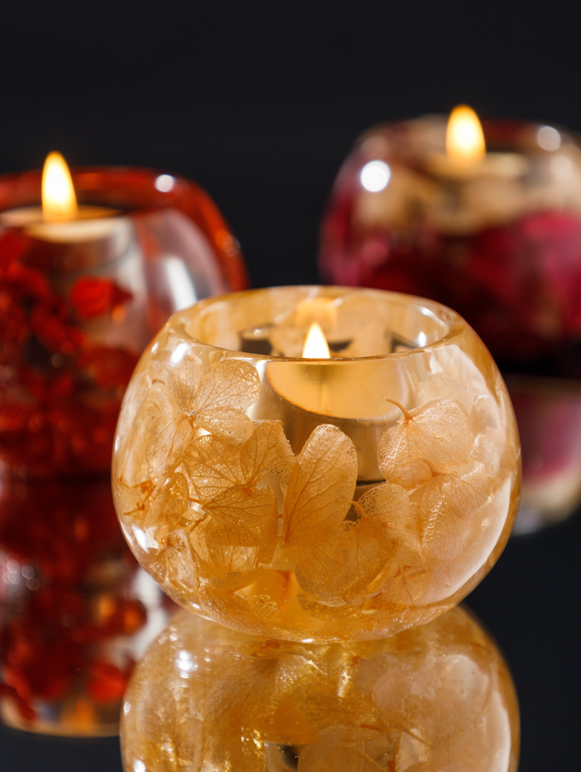 Подсвечники из эпоксидной смолы. Студия коммерческой съемки ХВОЯ