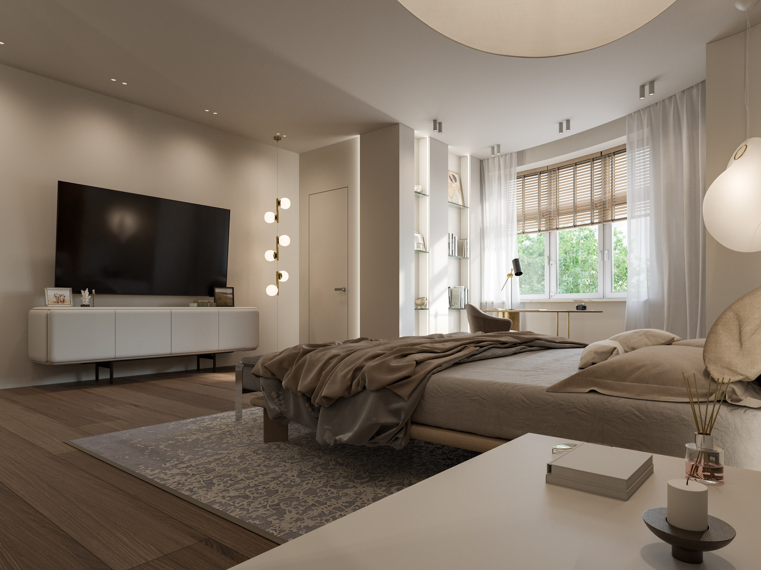 3D Визуализация Квартиры с Необычной Планировкой | Плавные Формы и Криволинейный Дизайн. Визуализатор интерьера в Москве | Брагин Кирилл