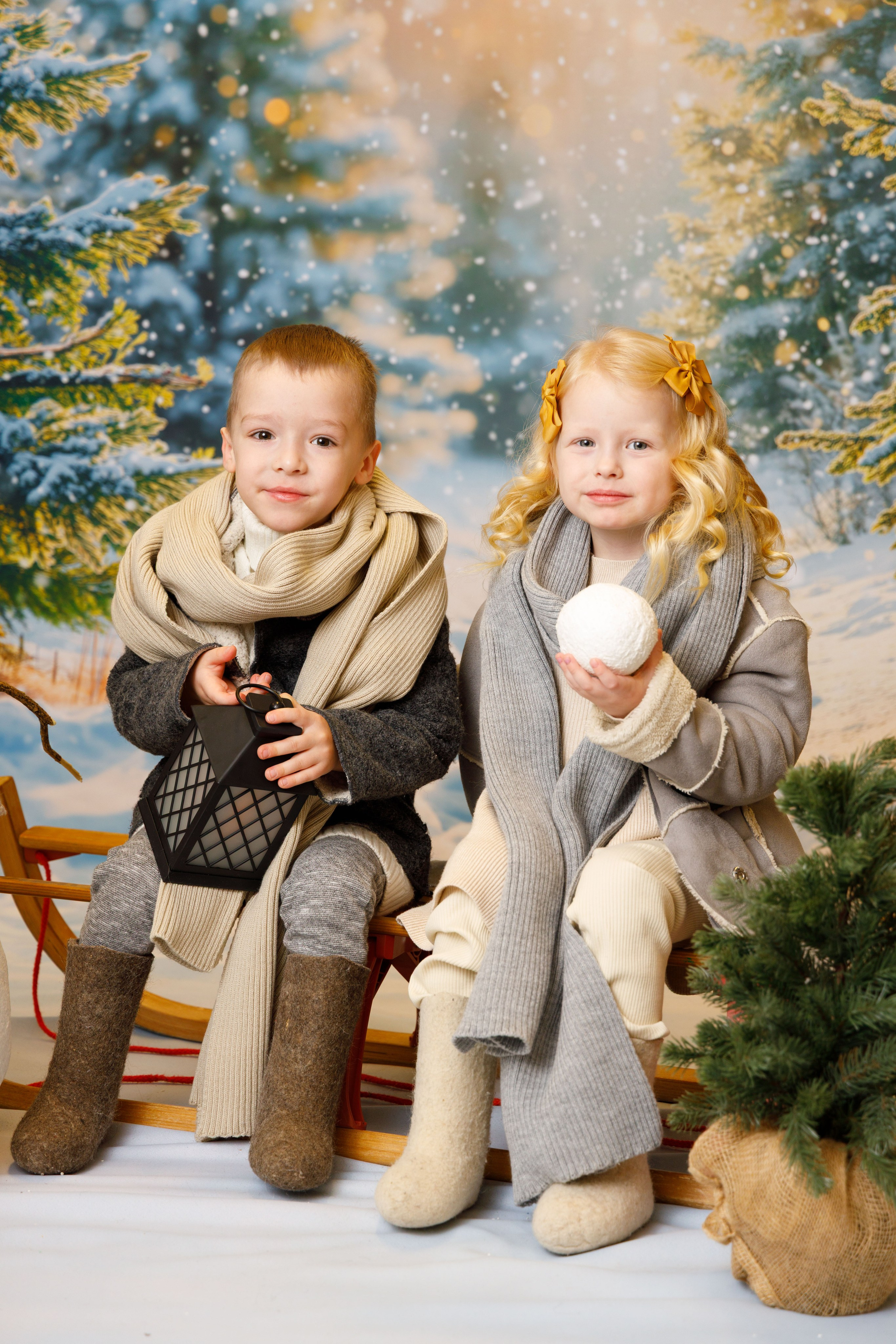 Зимний лес. Детская фотостудия Москва