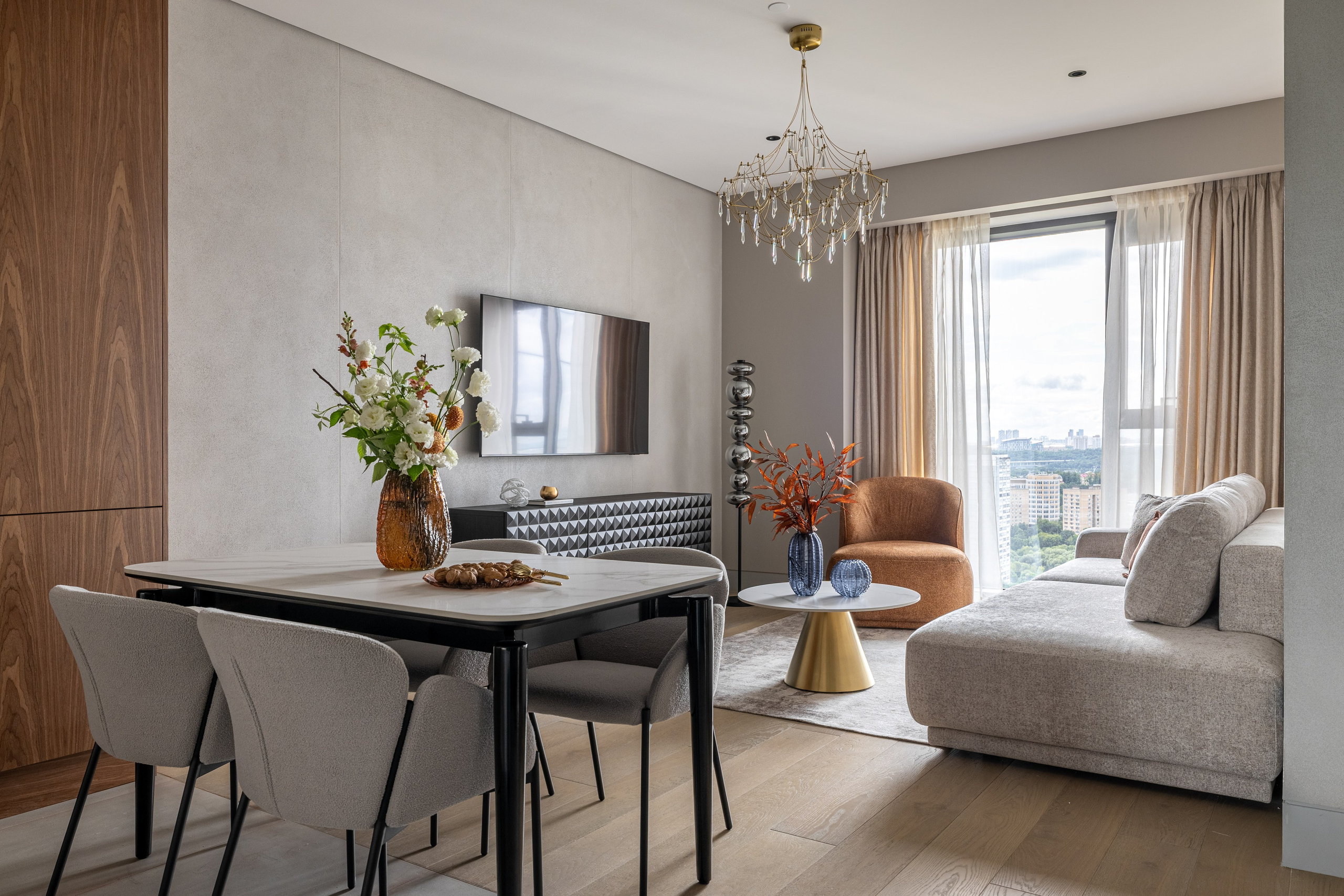 Лаконичный calm modern с арт-деталями в ЖК «Поклонная 9». Veselinskiy| Интерьерный фотограф | Москва