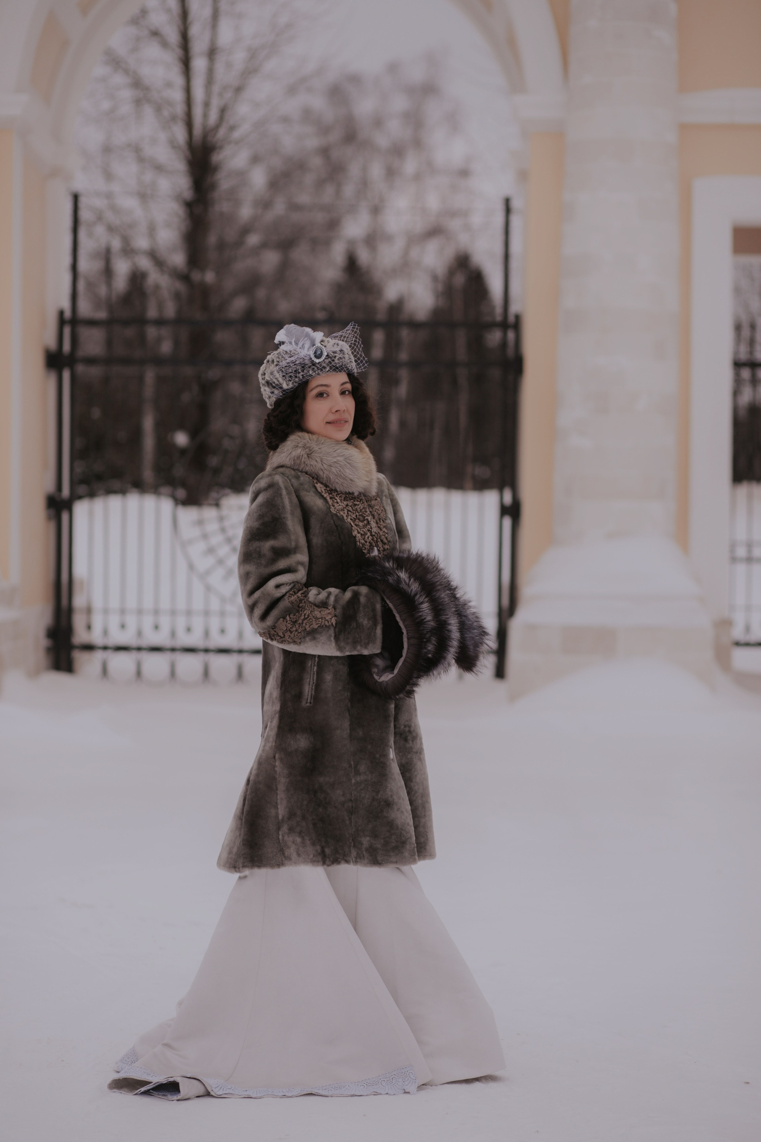 Зима в стиле модерн. Художественная винтажная фотография