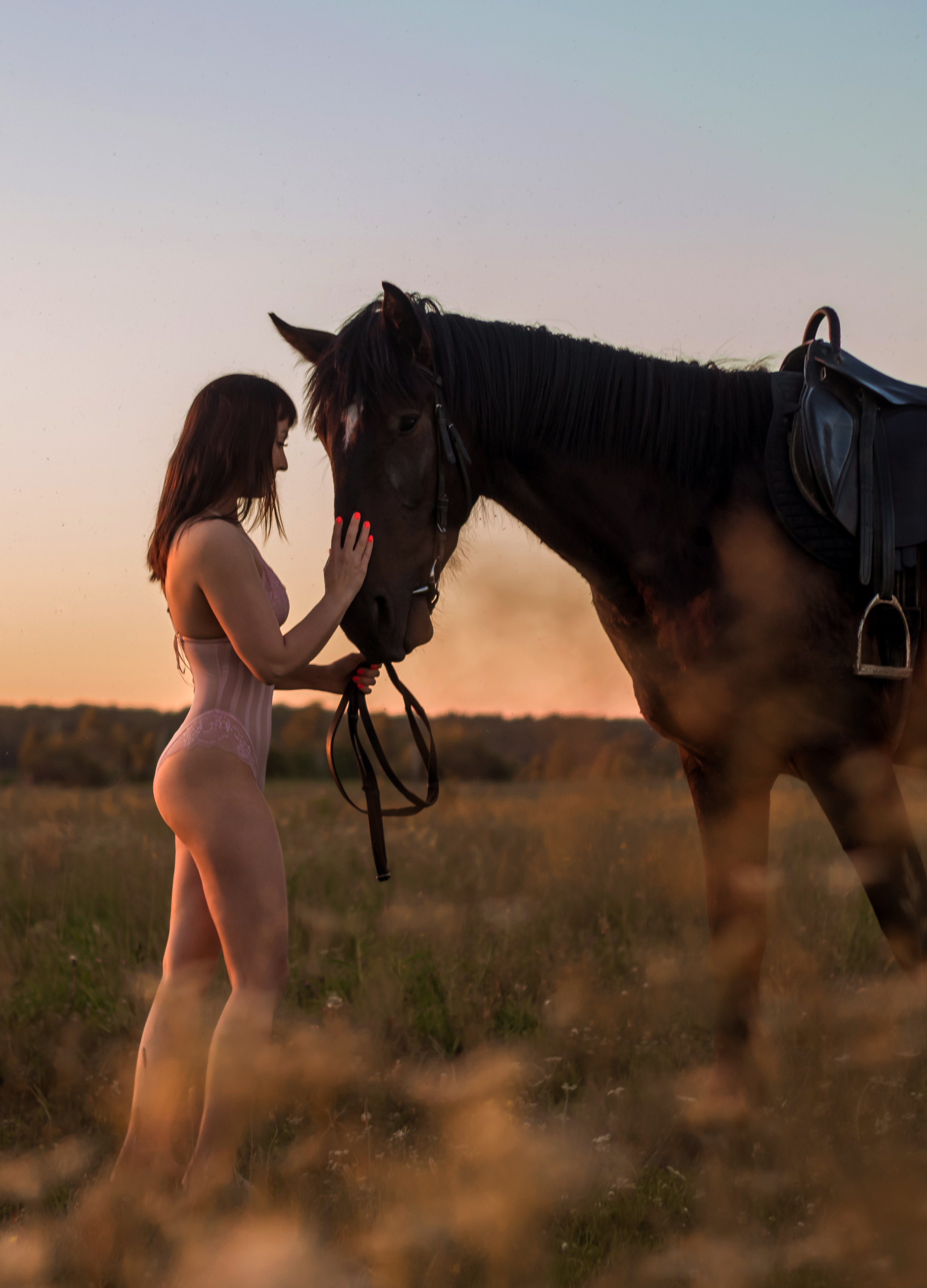 Юля и лошади. Фотограф Мария Винницкая