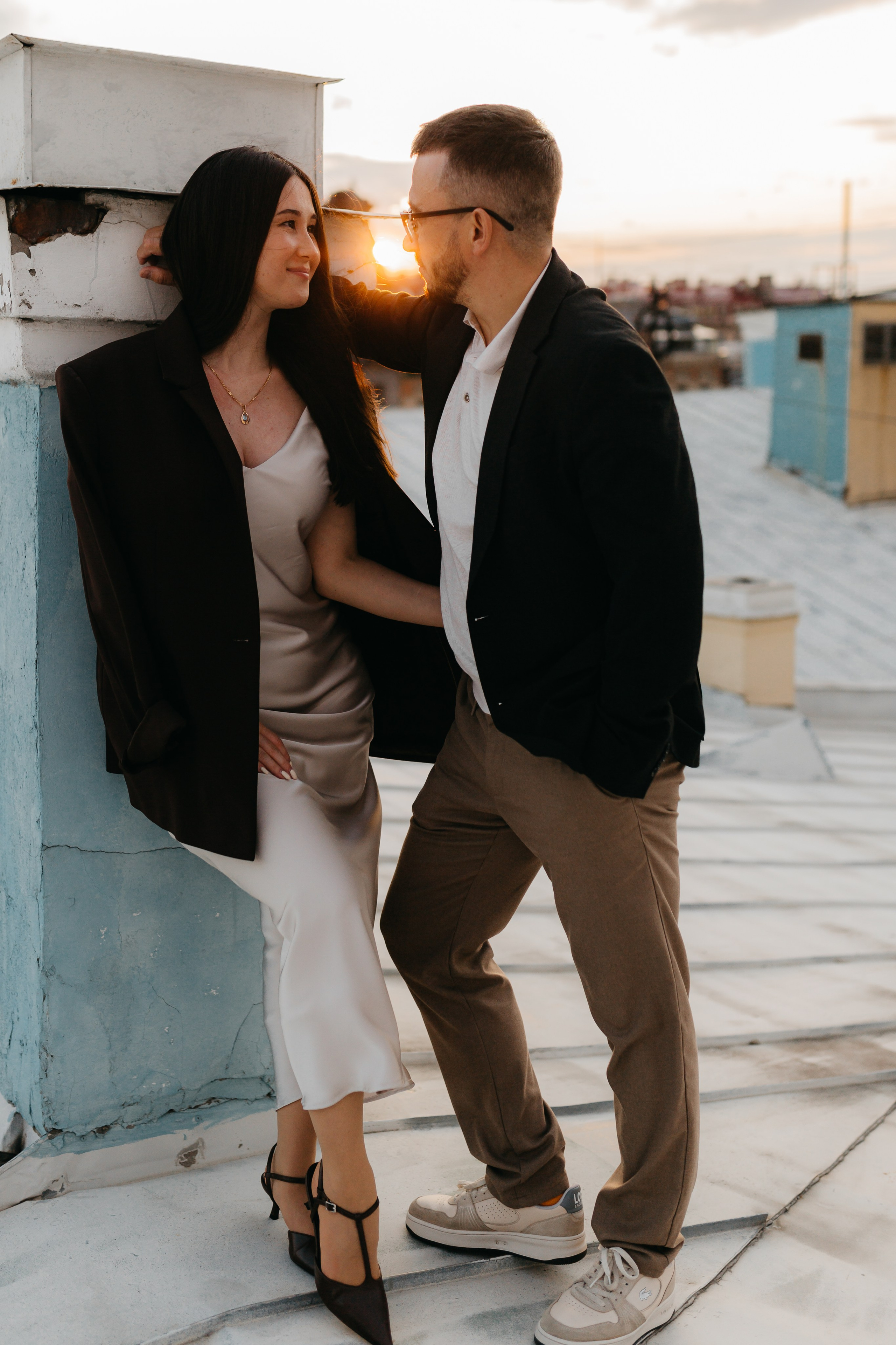 LoveStory на крышах Питера. Фотограф Санкт-Петербург Князева Елизавета