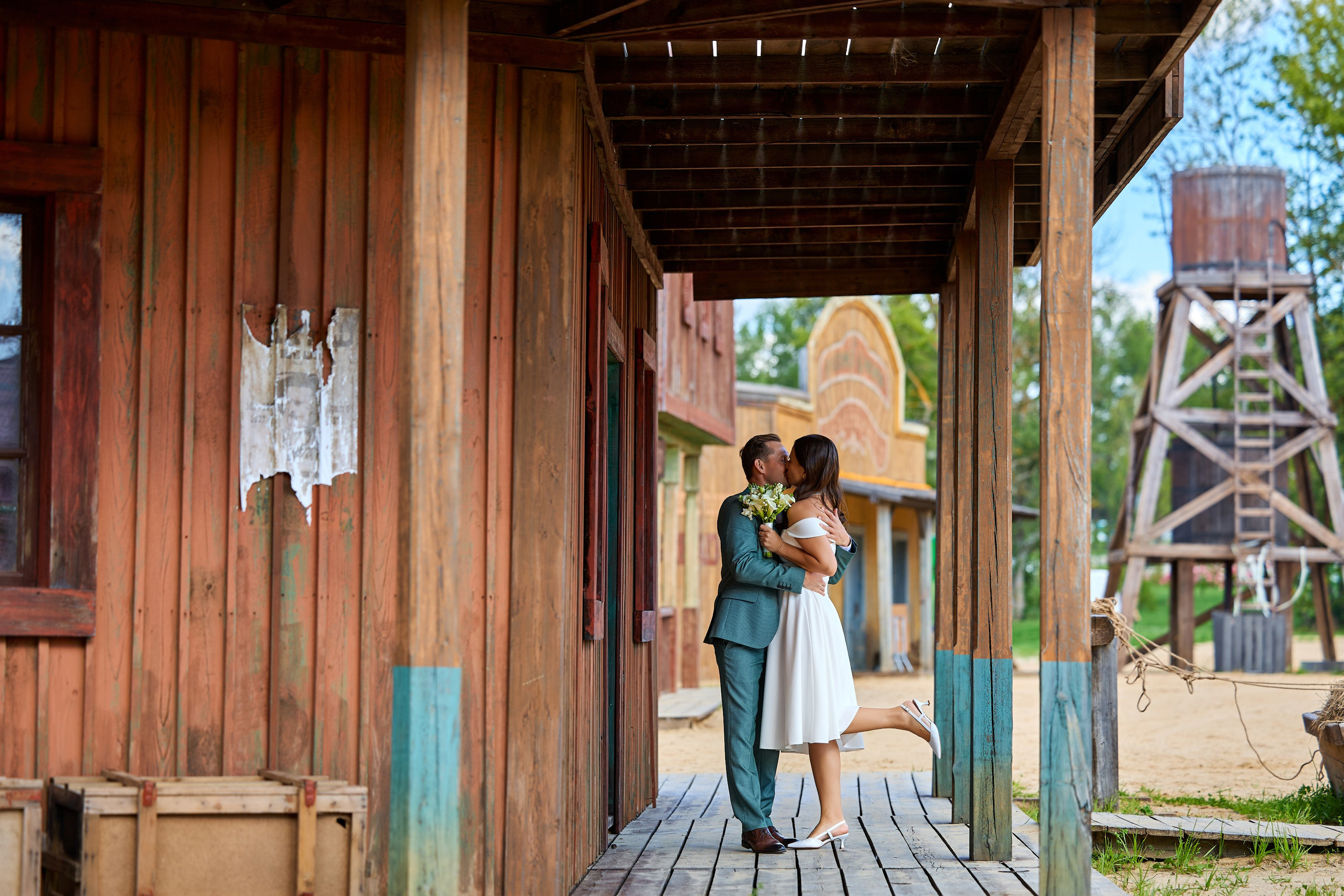 Свадебная фотосессия в Кинопарке Москино. Свадебный фотограф Сергей Колбинский