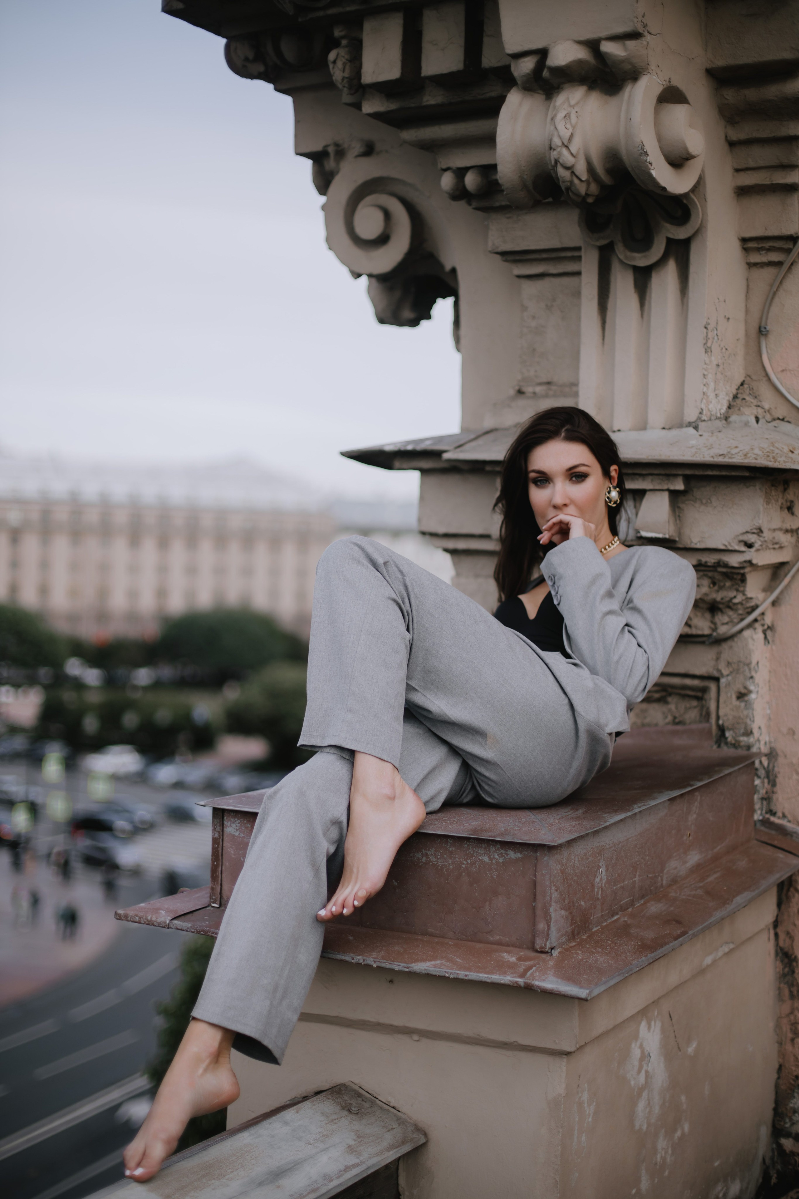 Вероника (съемка на крыше). Фотограф в Москве и Санкт-Петербурге Дарина