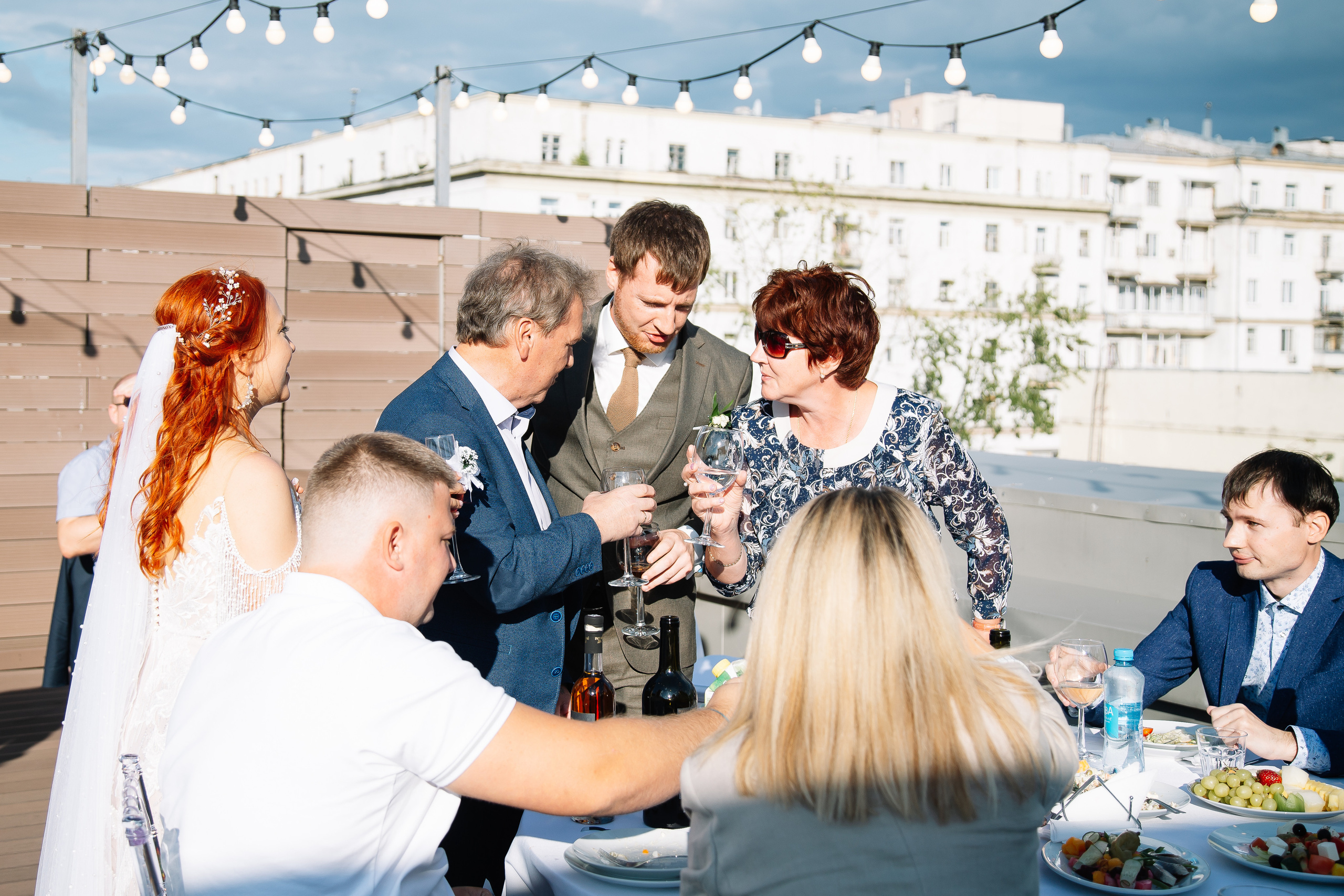 Свадьба на крыше. Свадебный Семейный Репортажный фотограф в Москве
