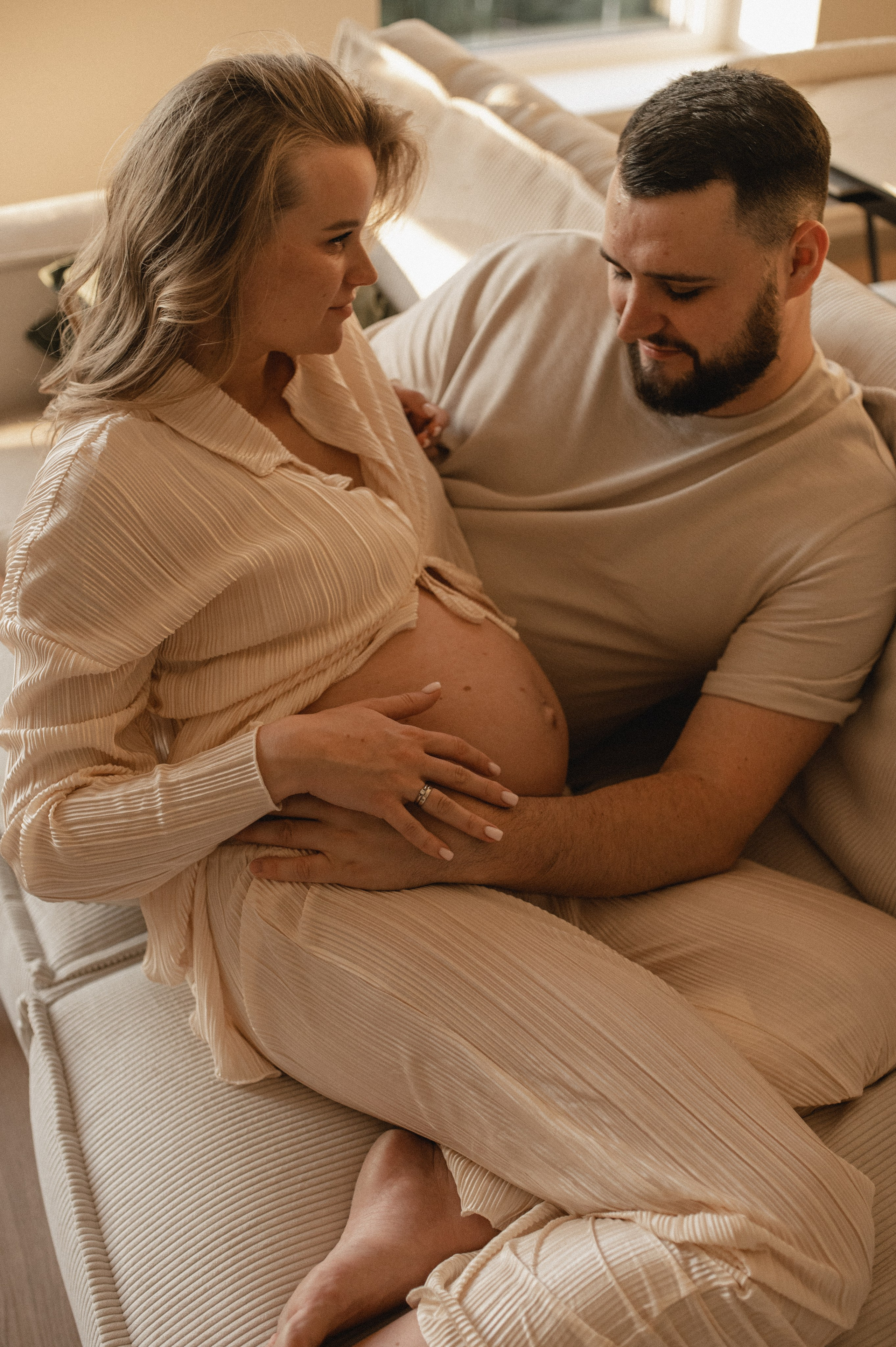 Домашняя фотосессия беременности. Семейная фотосессия Бутово Москва фотограф Алина Морщагина