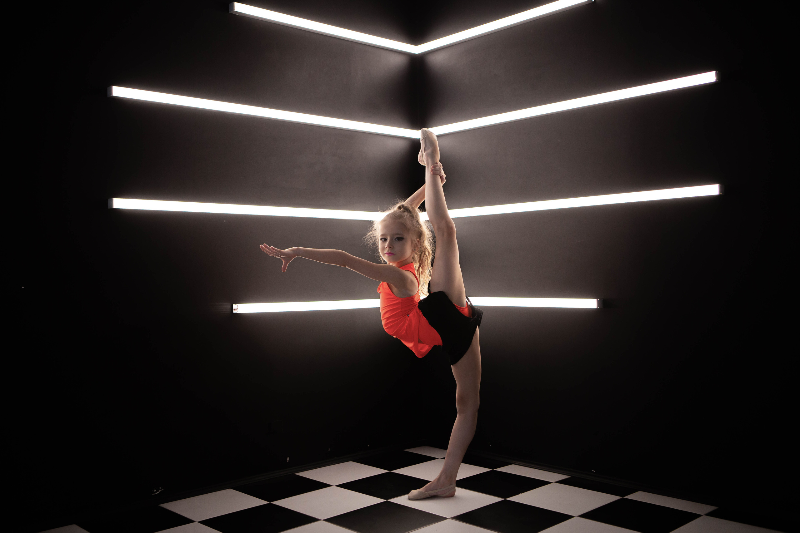 Фотосессия гимнасток в студии